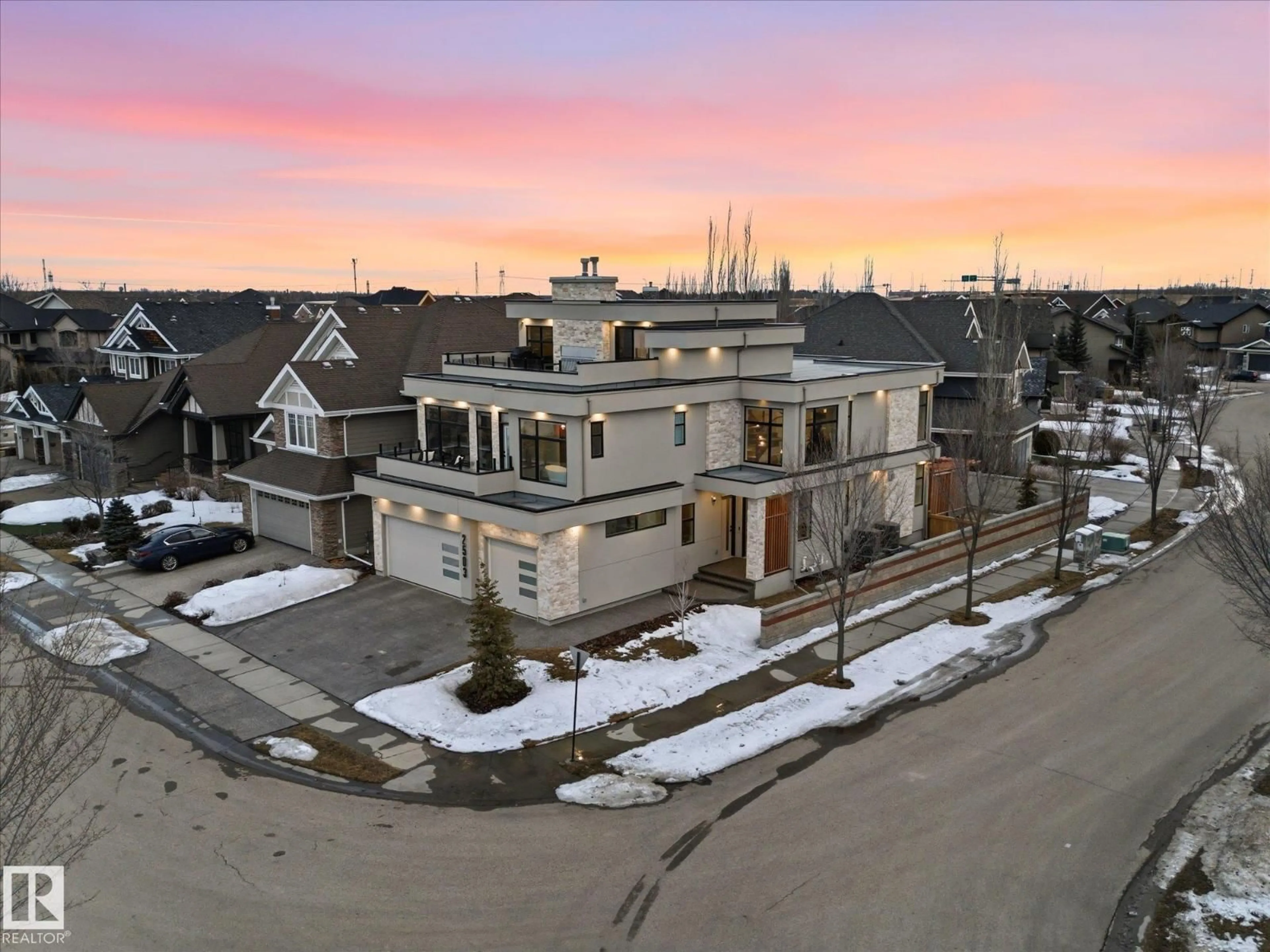 A pic from outside/outdoor area/front of a property/back of a property/a pic from drone, unknown for 2503 CAMERON RAVINE LANDING LD, Edmonton Alberta T6M0L3