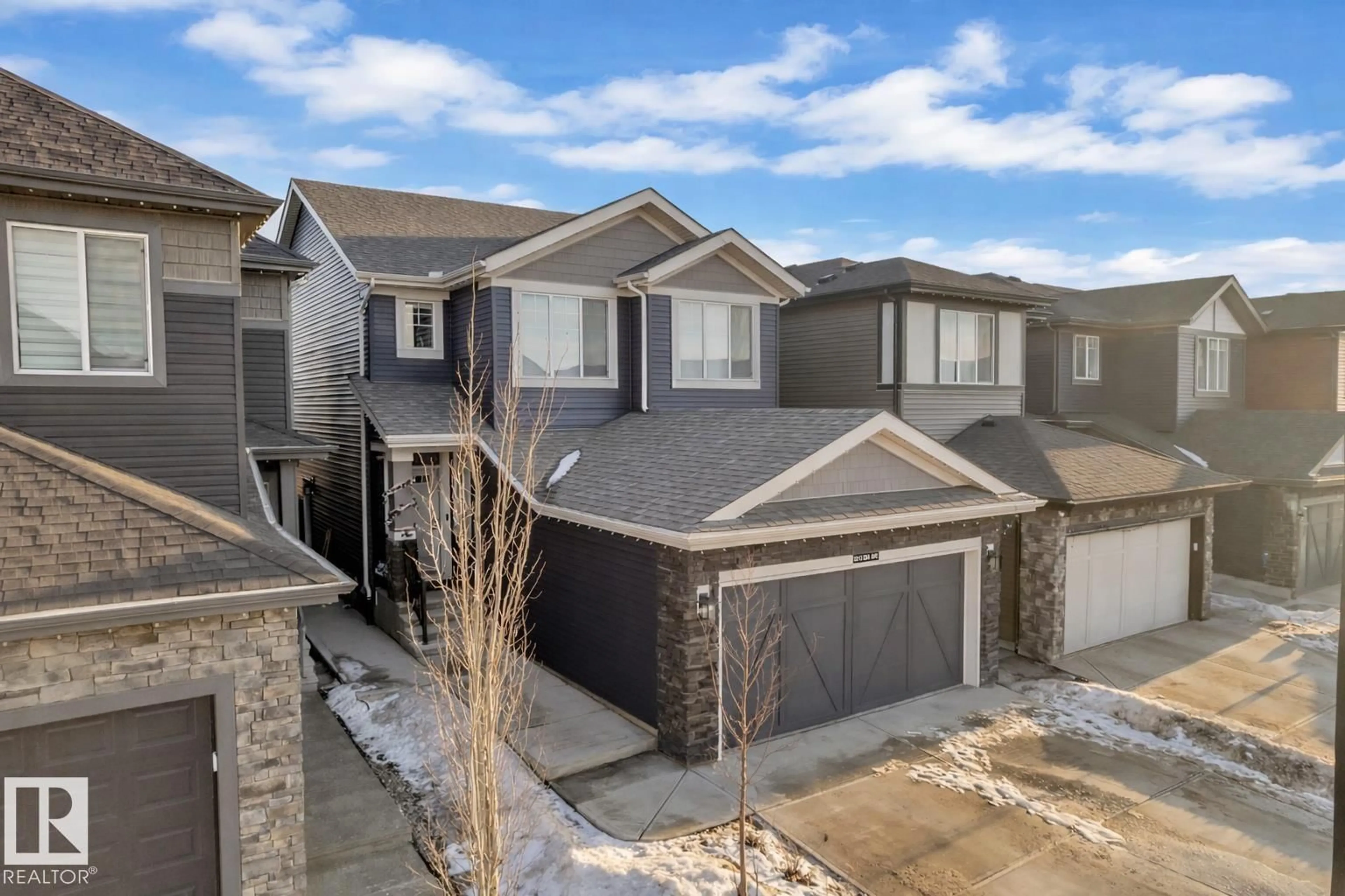 A pic from outside/outdoor area/front of a property/back of a property/a pic from drone, street for 5213 22A AV, Edmonton Alberta T6X2Y1