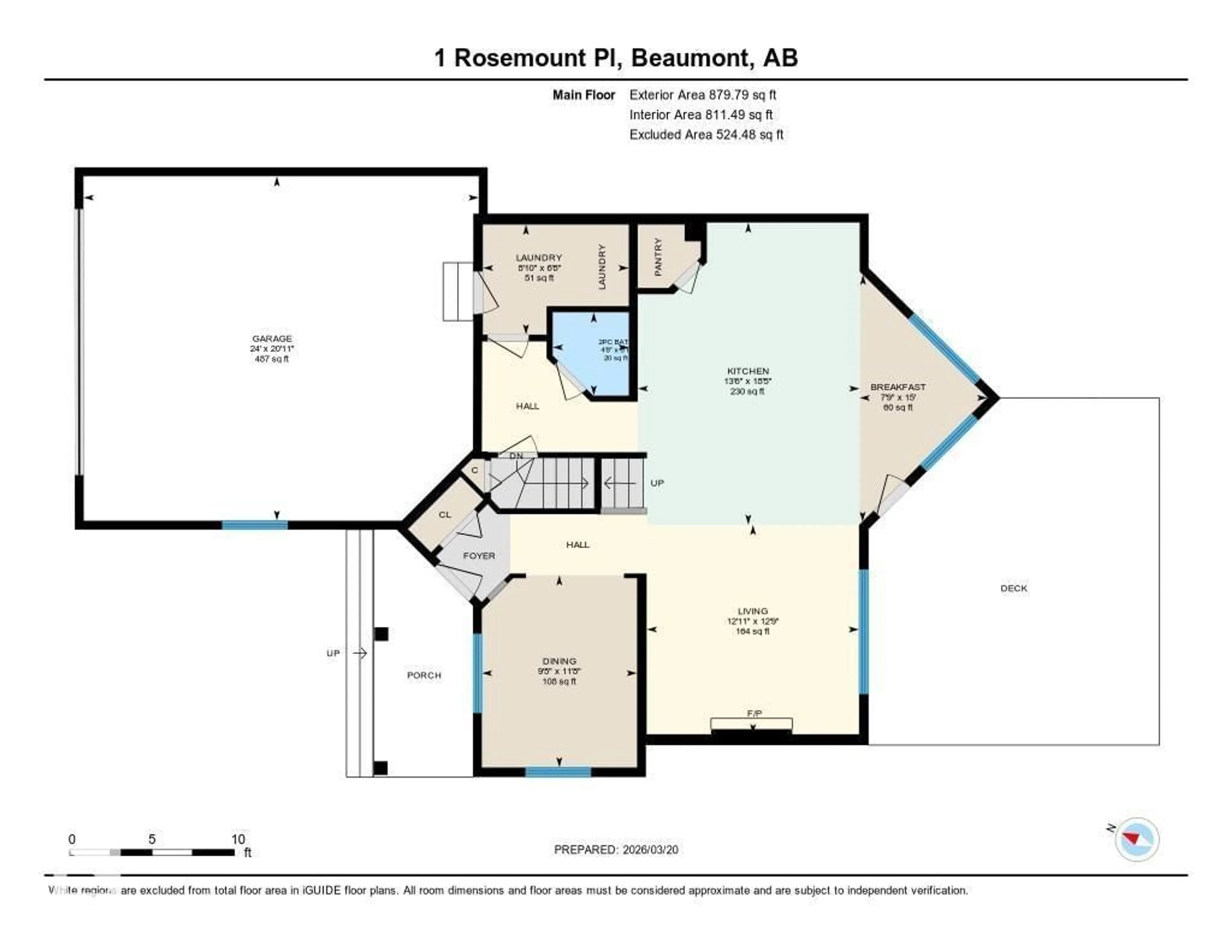 Floor plan for 1 ROSEMOUNT, Beaumont Alberta T4X1S3