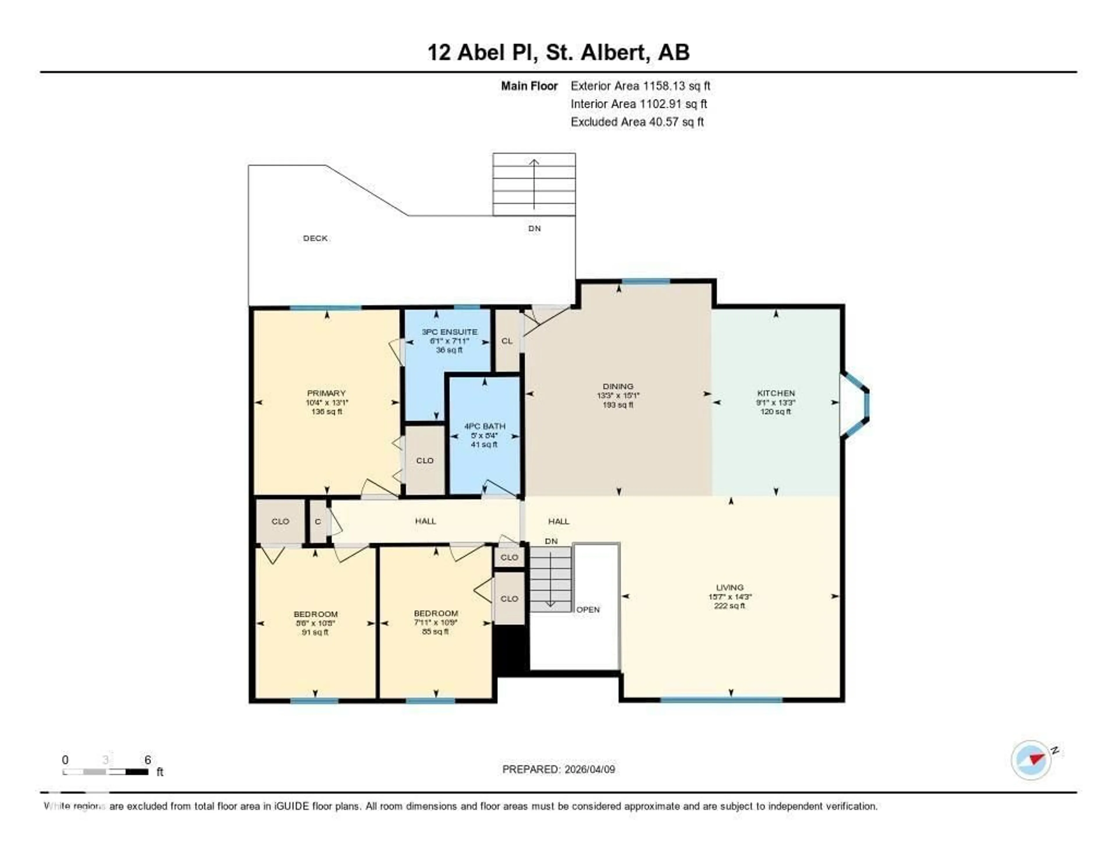Floor plan for 12 ABEL PL, St. Albert Alberta T8N2Z5