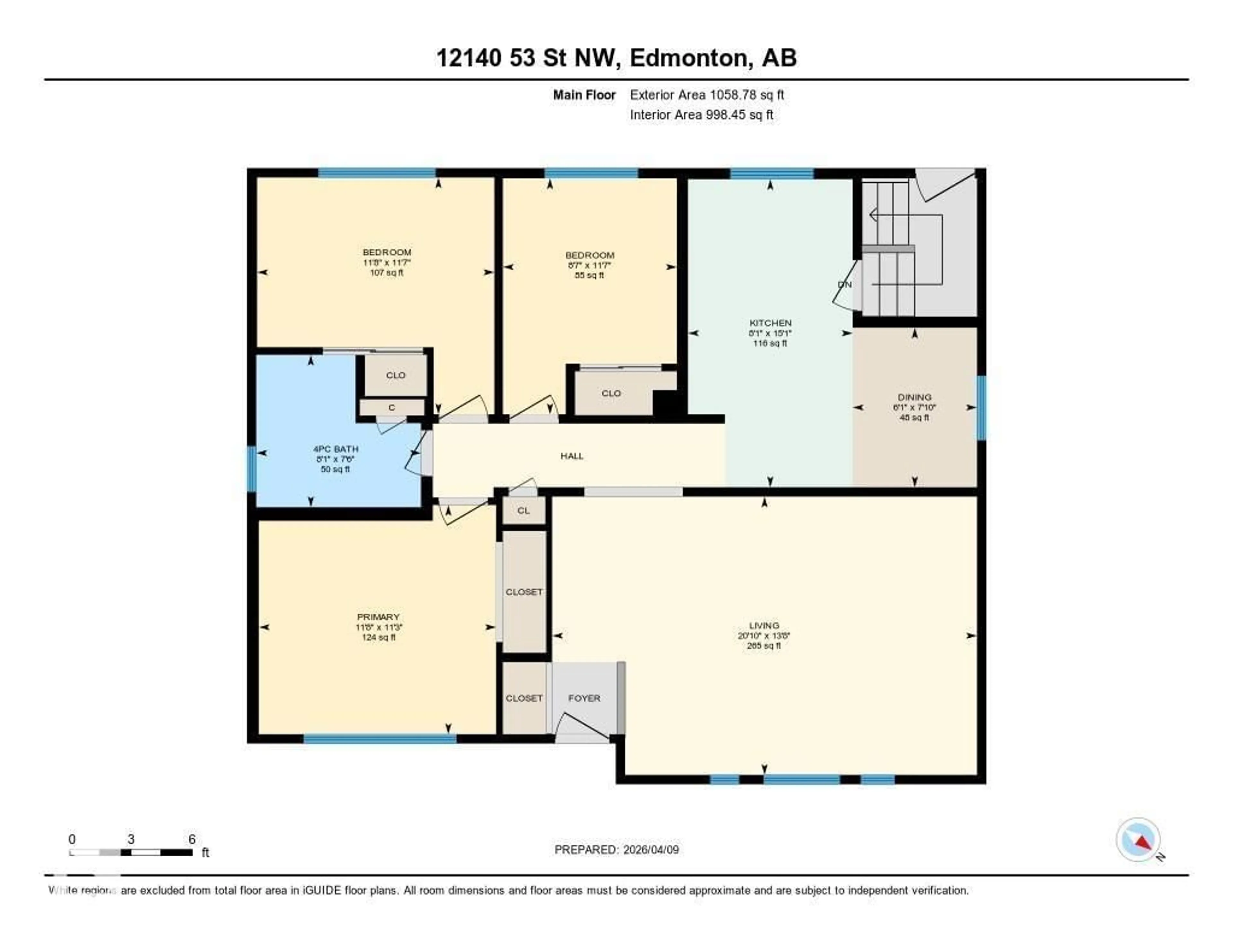 Floor plan for 12140 53 ST, Edmonton Alberta T5W3L9