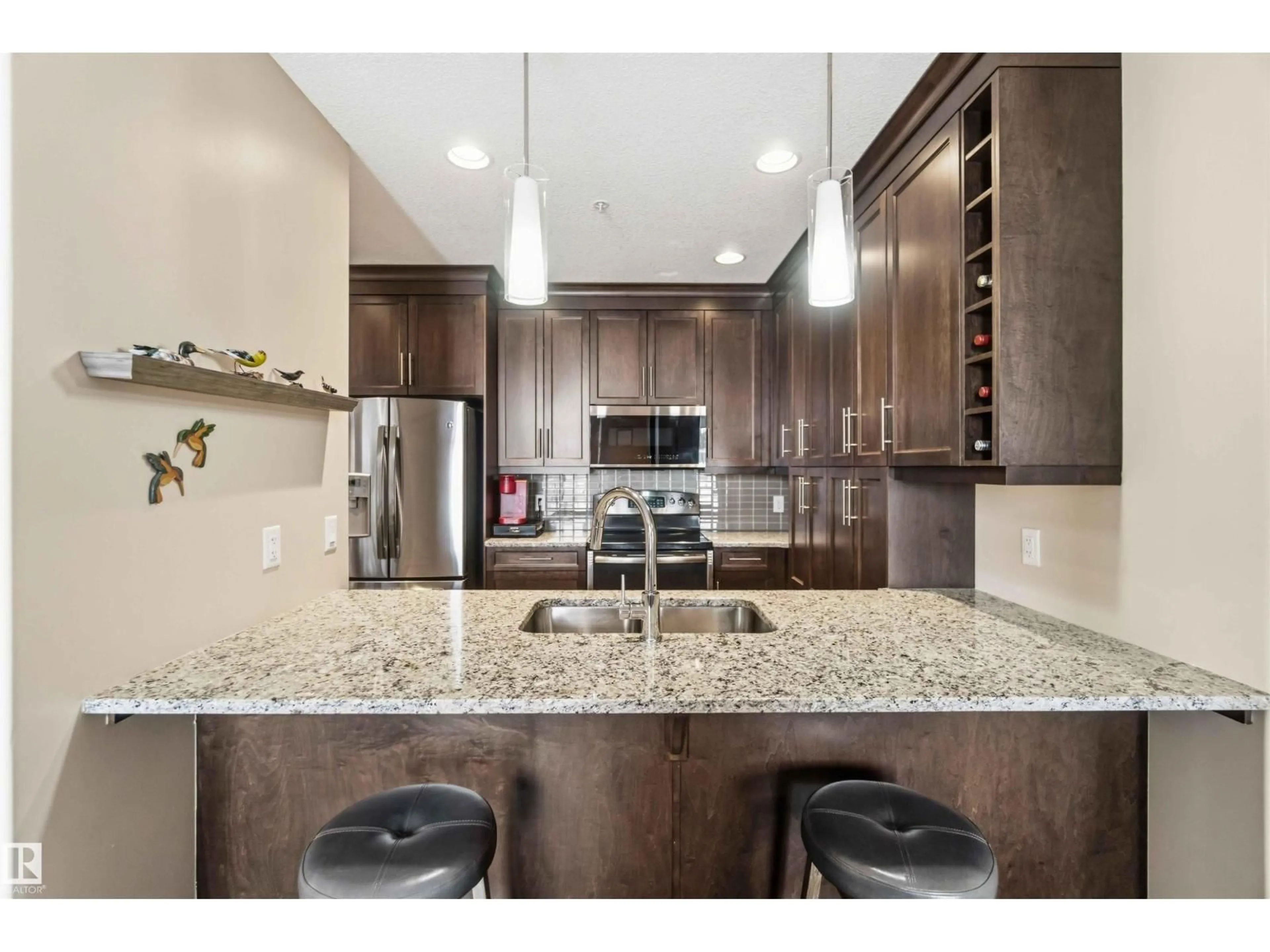 Open concept kitchen, ceramic/tile floor for #212 - 11080 ELLERSLIE RD SW, Edmonton Alberta T6W2C2