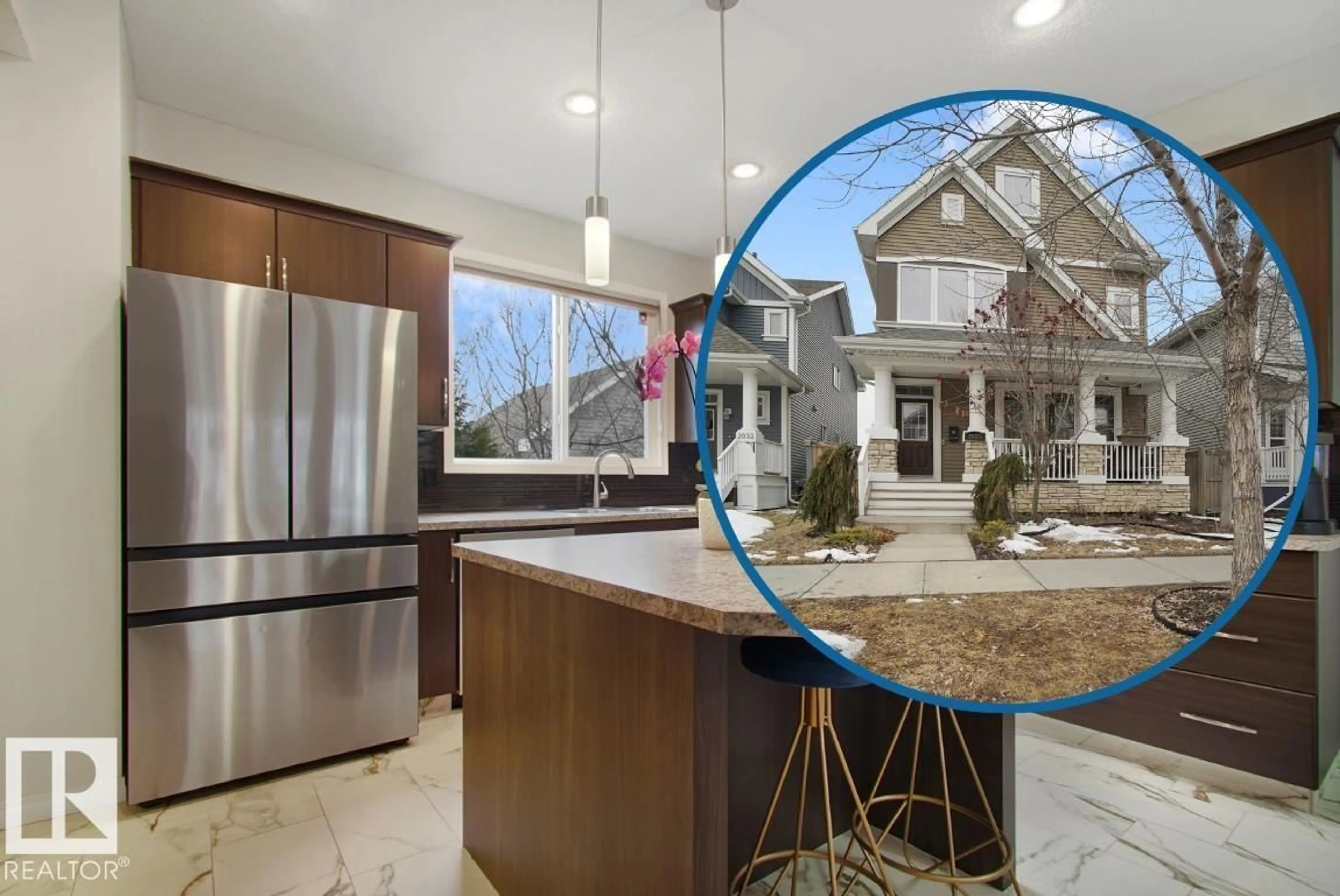 Open concept kitchen, unknown for 2028 74 ST, Edmonton Alberta T6X0V7