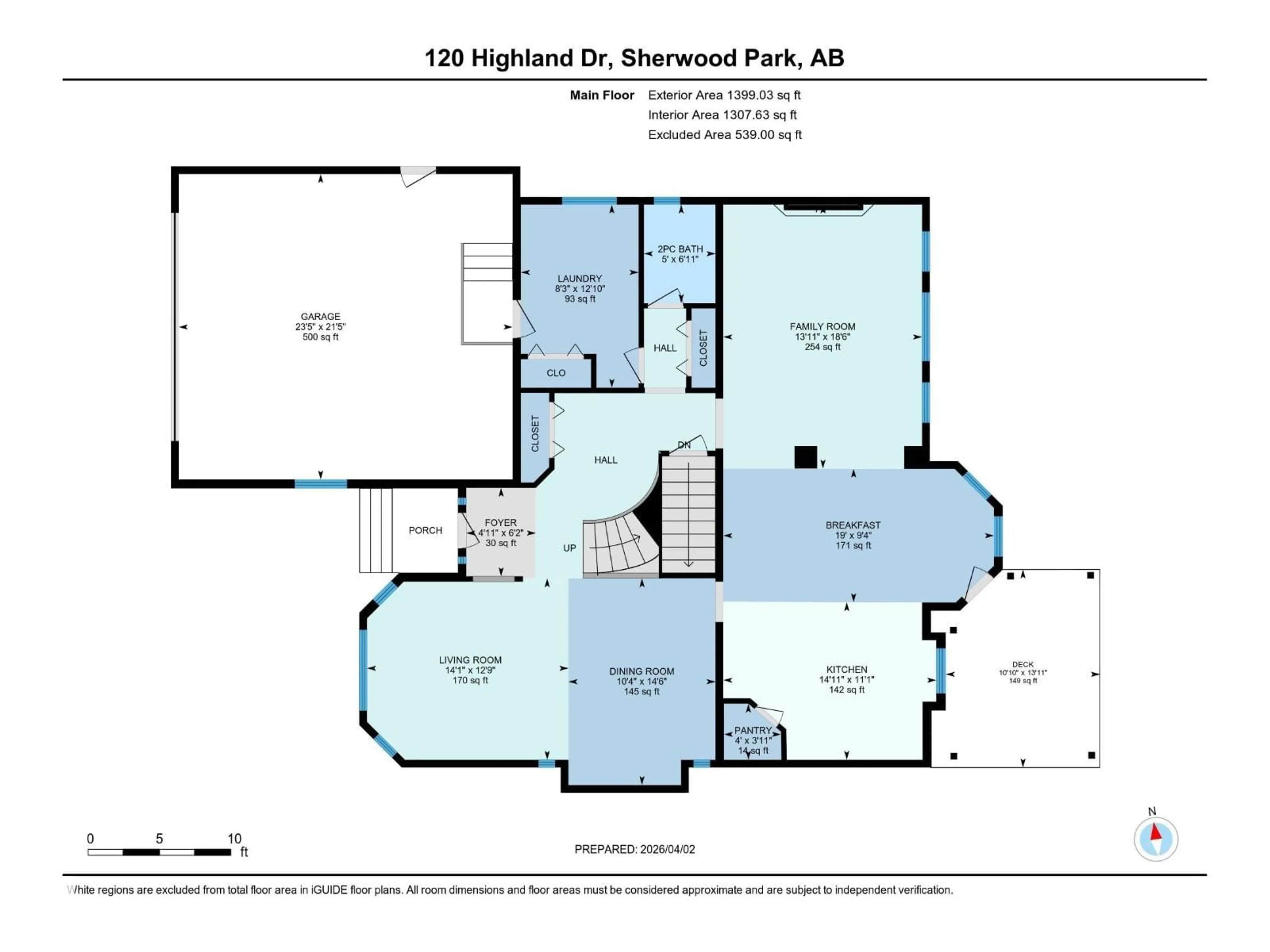 Floor plan for 120 HIGHLAND DR, Sherwood Park Alberta T8A6E4