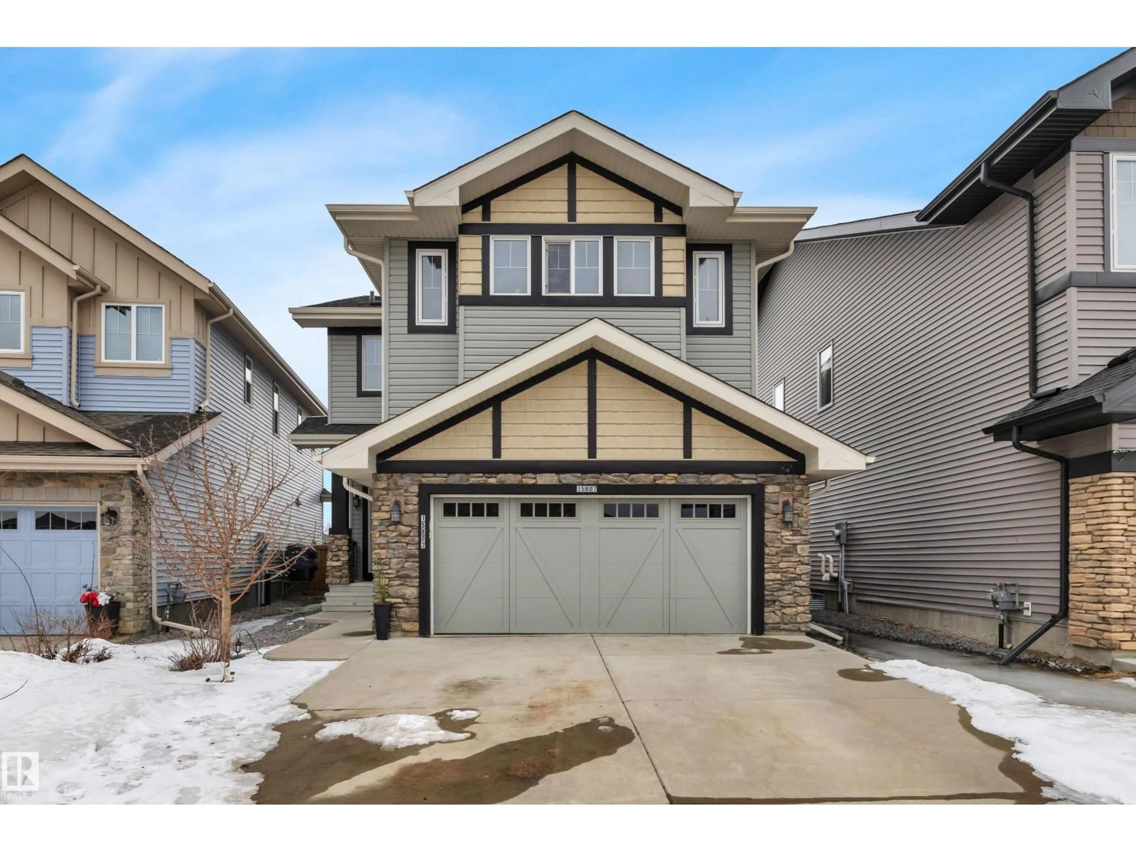 Home with vinyl exterior material, street for 15807 18 AV, Edmonton Alberta T6W3E7