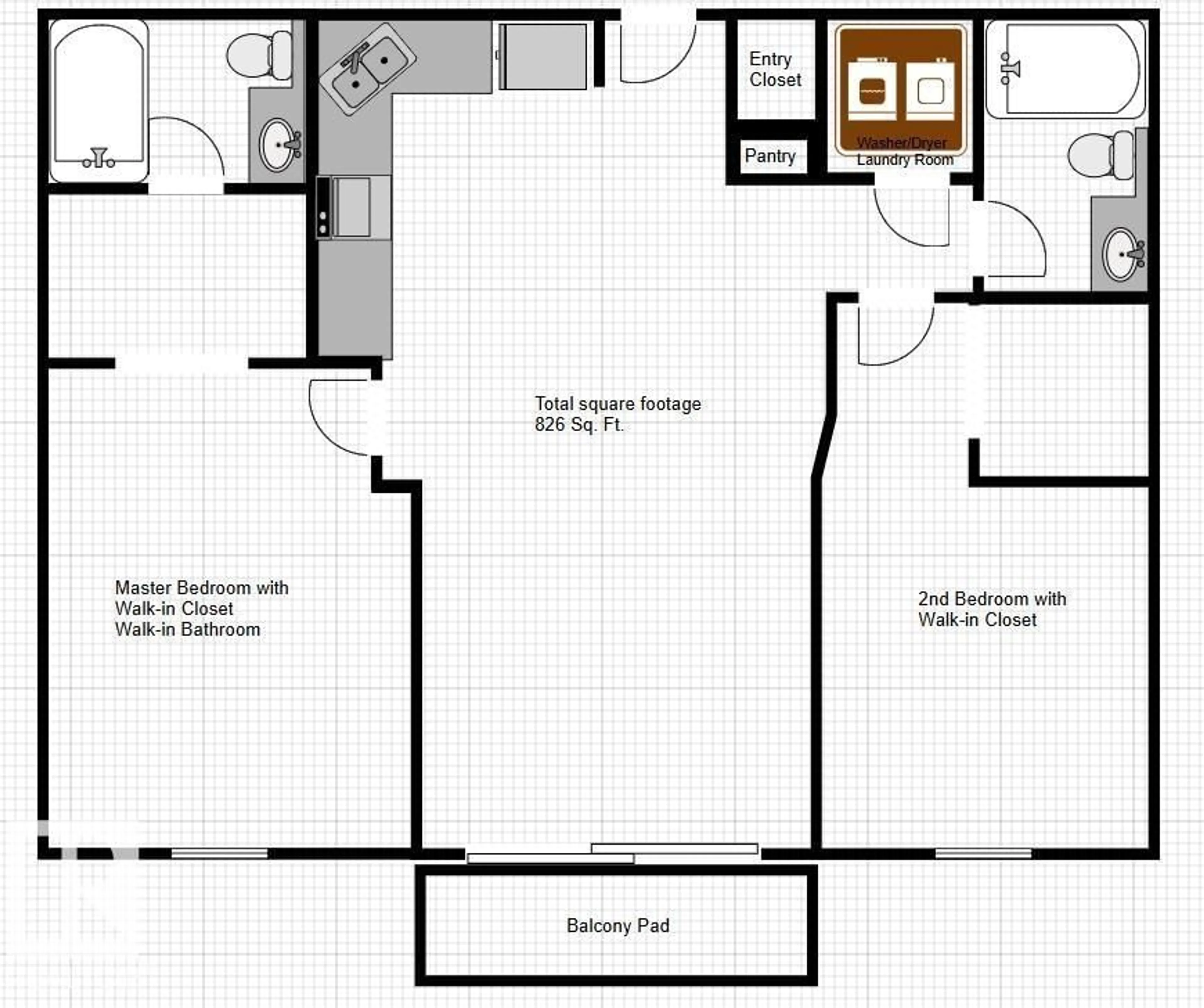 Floor plan for 136 16221 95 ST NW, Edmonton Alberta T5Z3V3