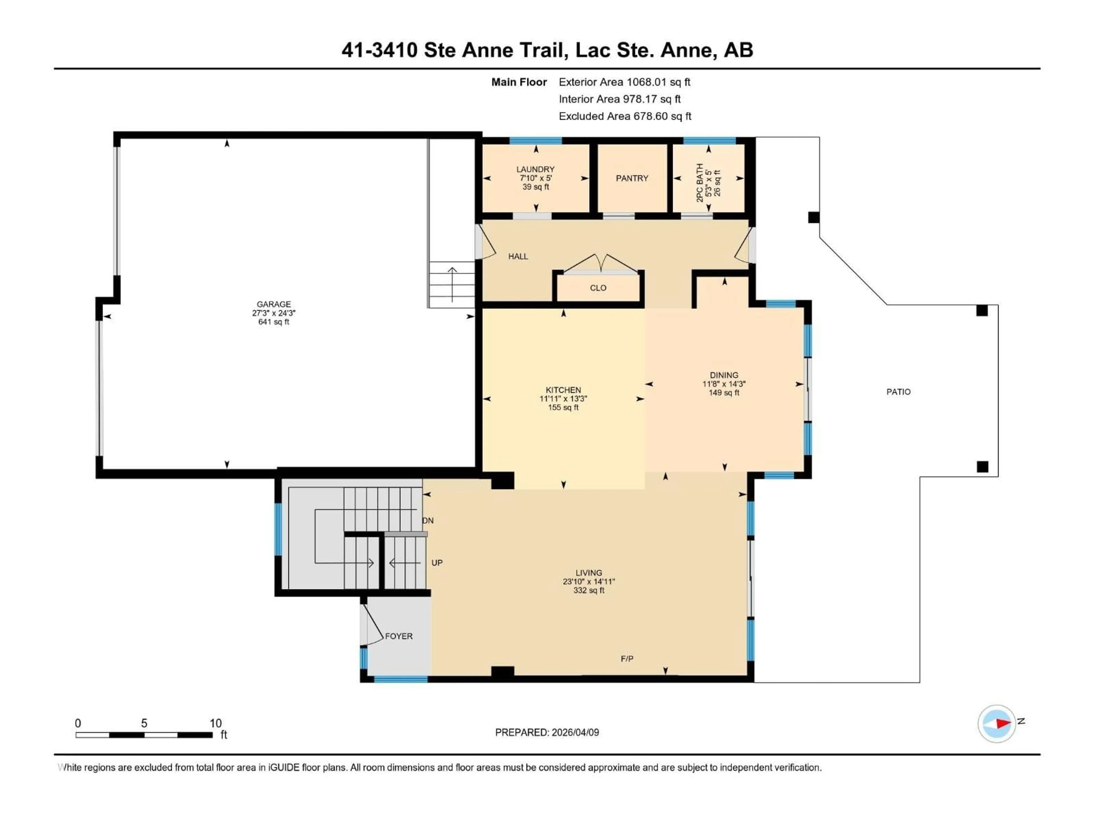 Floor plan for 41 - 3410 STE. ANNE TR, Rural Lac Ste. Anne County Alberta T0E0A1