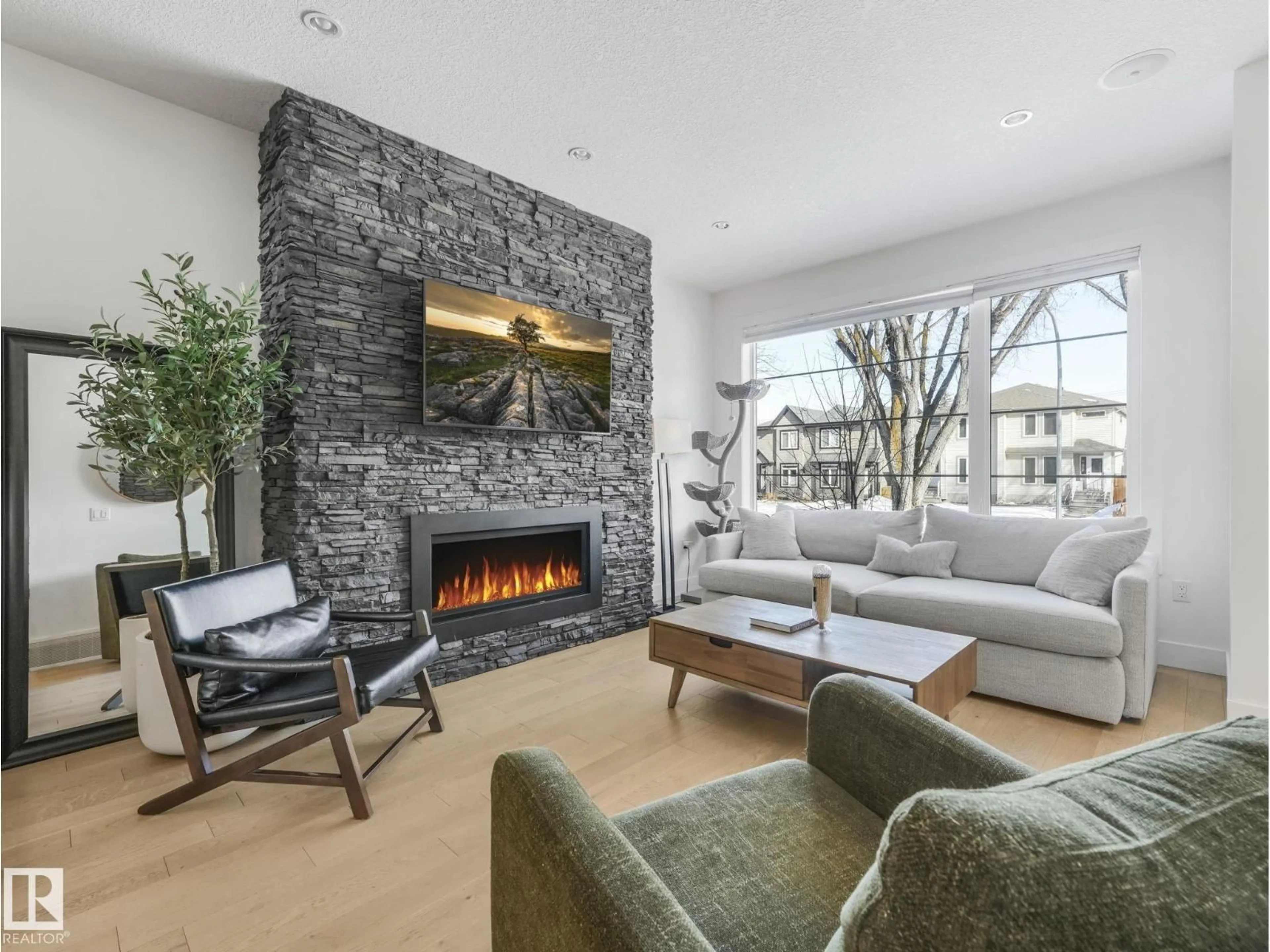 Living room with furniture, unknown for 7741 81 AV, Edmonton Alberta T6C0V4