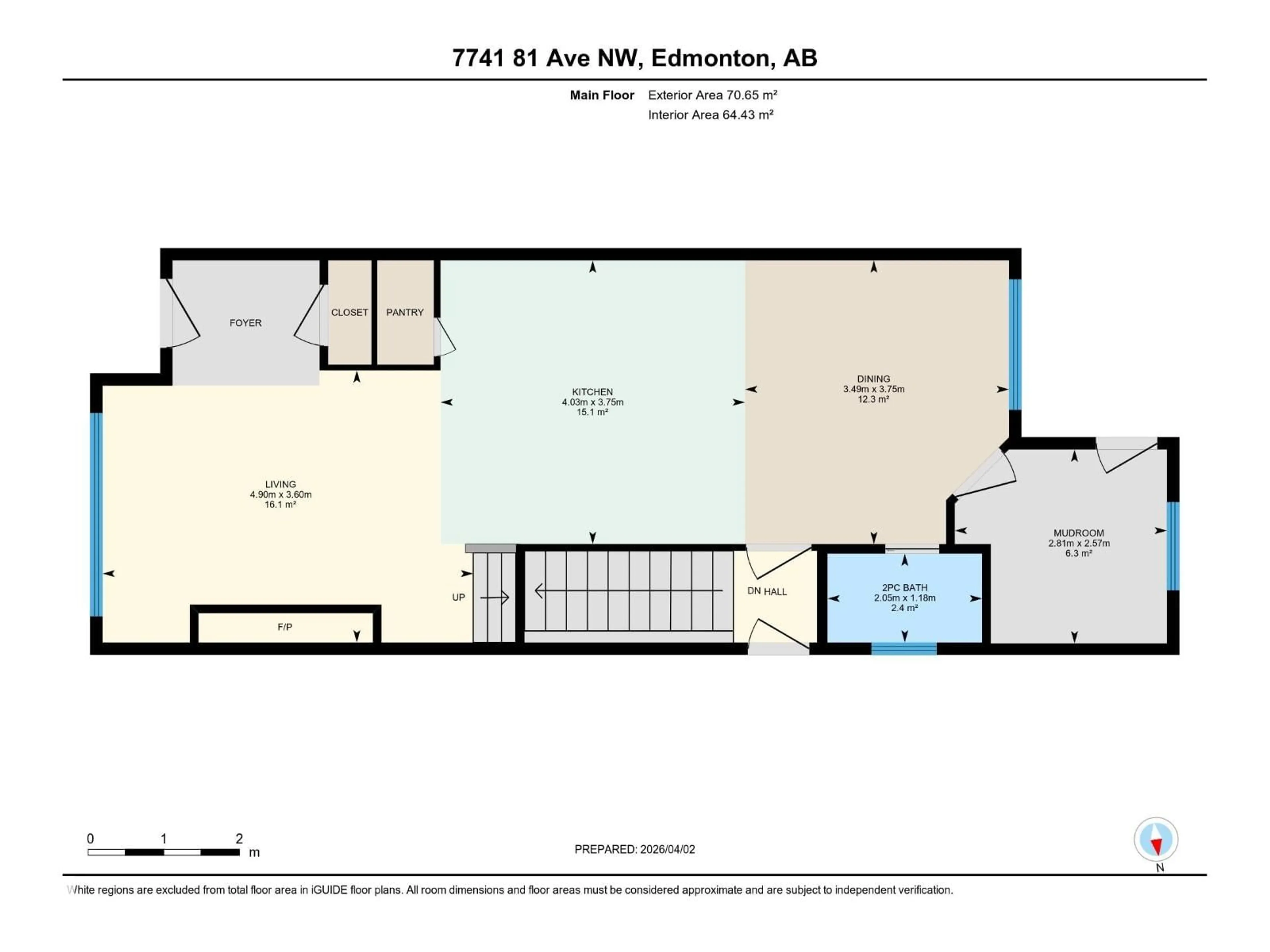 Floor plan for 7741 81 AV, Edmonton Alberta T6C0V4