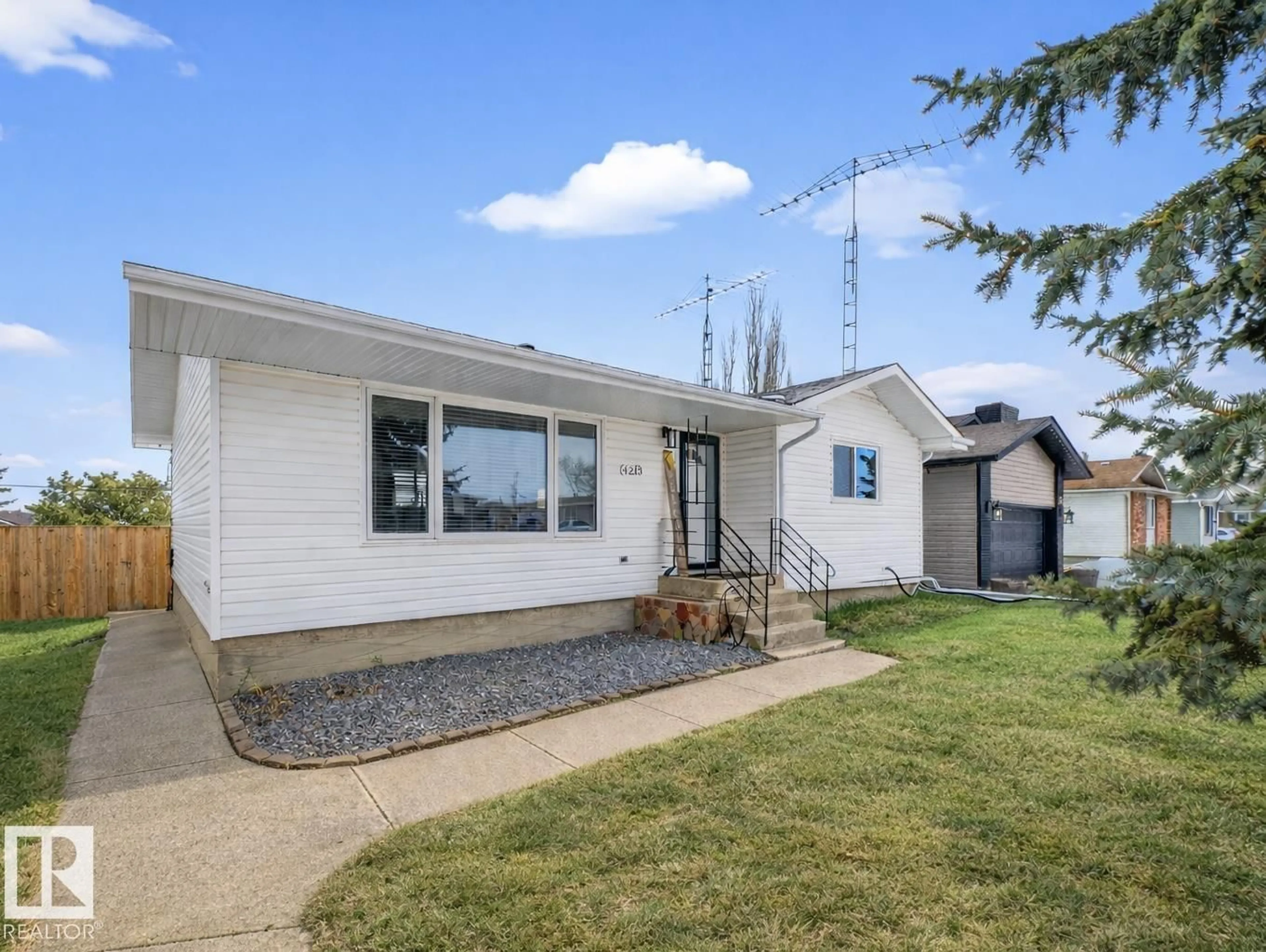 Home with vinyl exterior material, street for 4213 48A ST, Vegreville Alberta T9C1B3