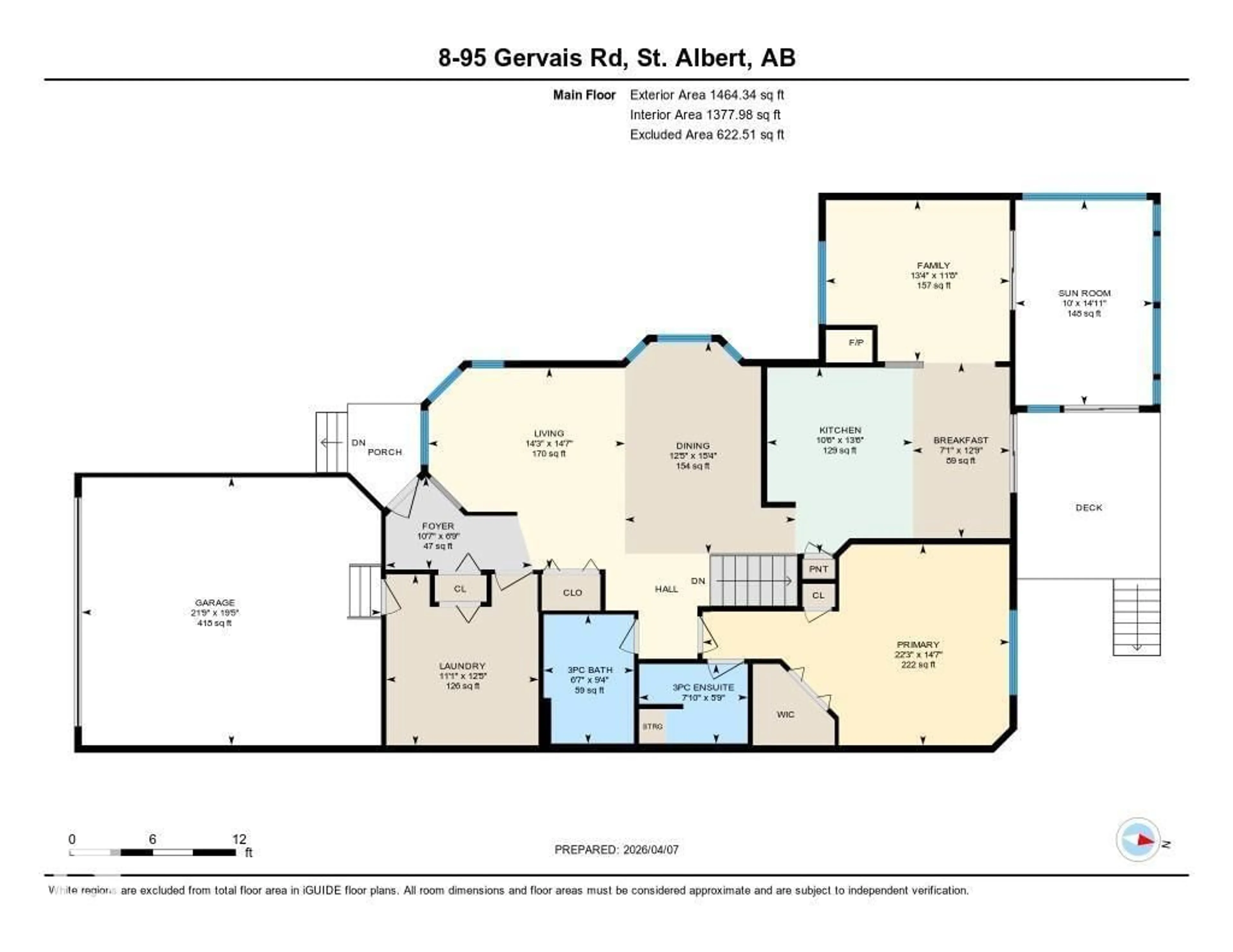 Floor plan for #8 - 95 GERVAIS RD, St. Albert Alberta T8N6N1