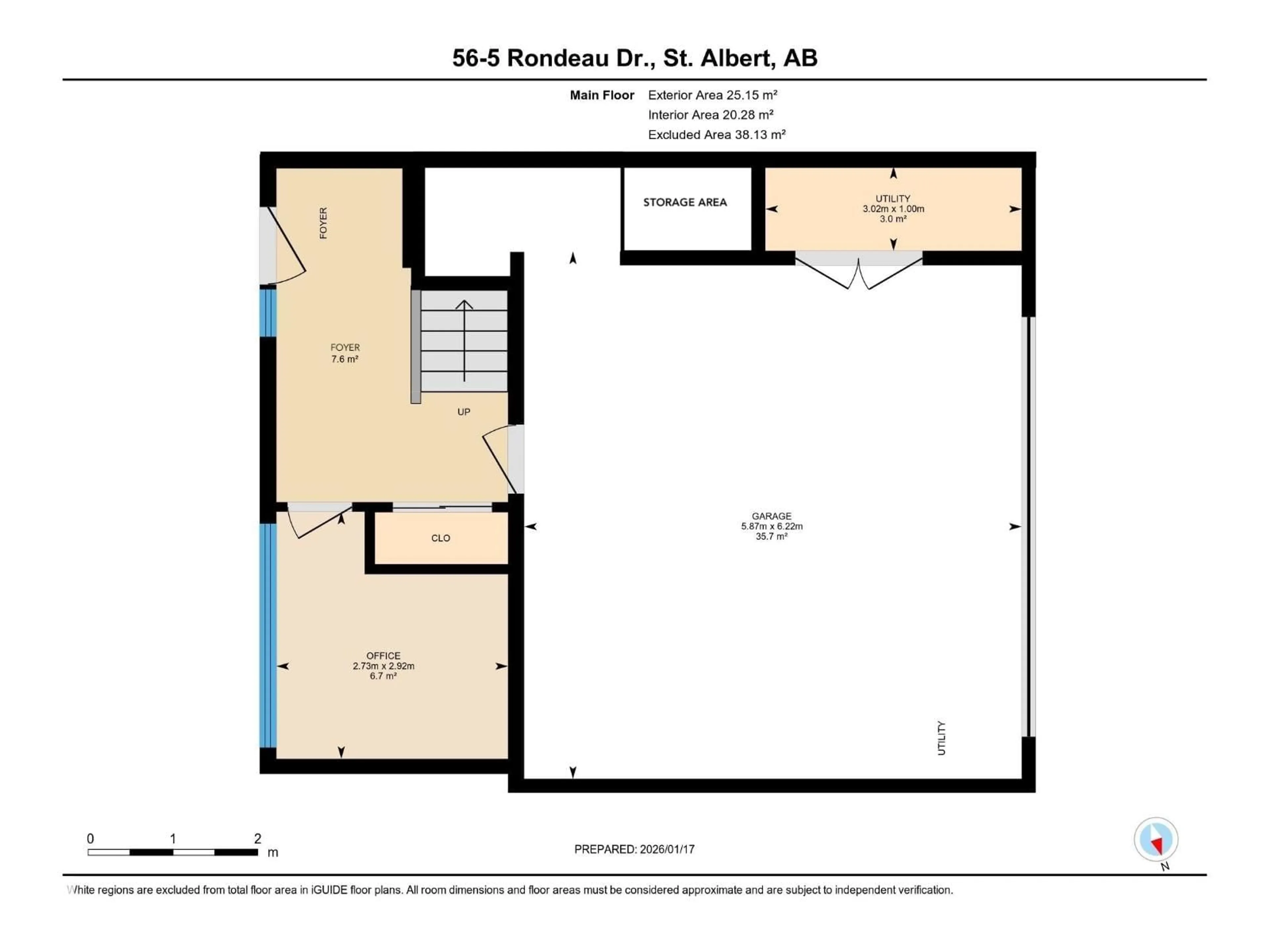Floor plan for 5 - 56 RONDEAU DR, St. Albert Alberta T8N7X8