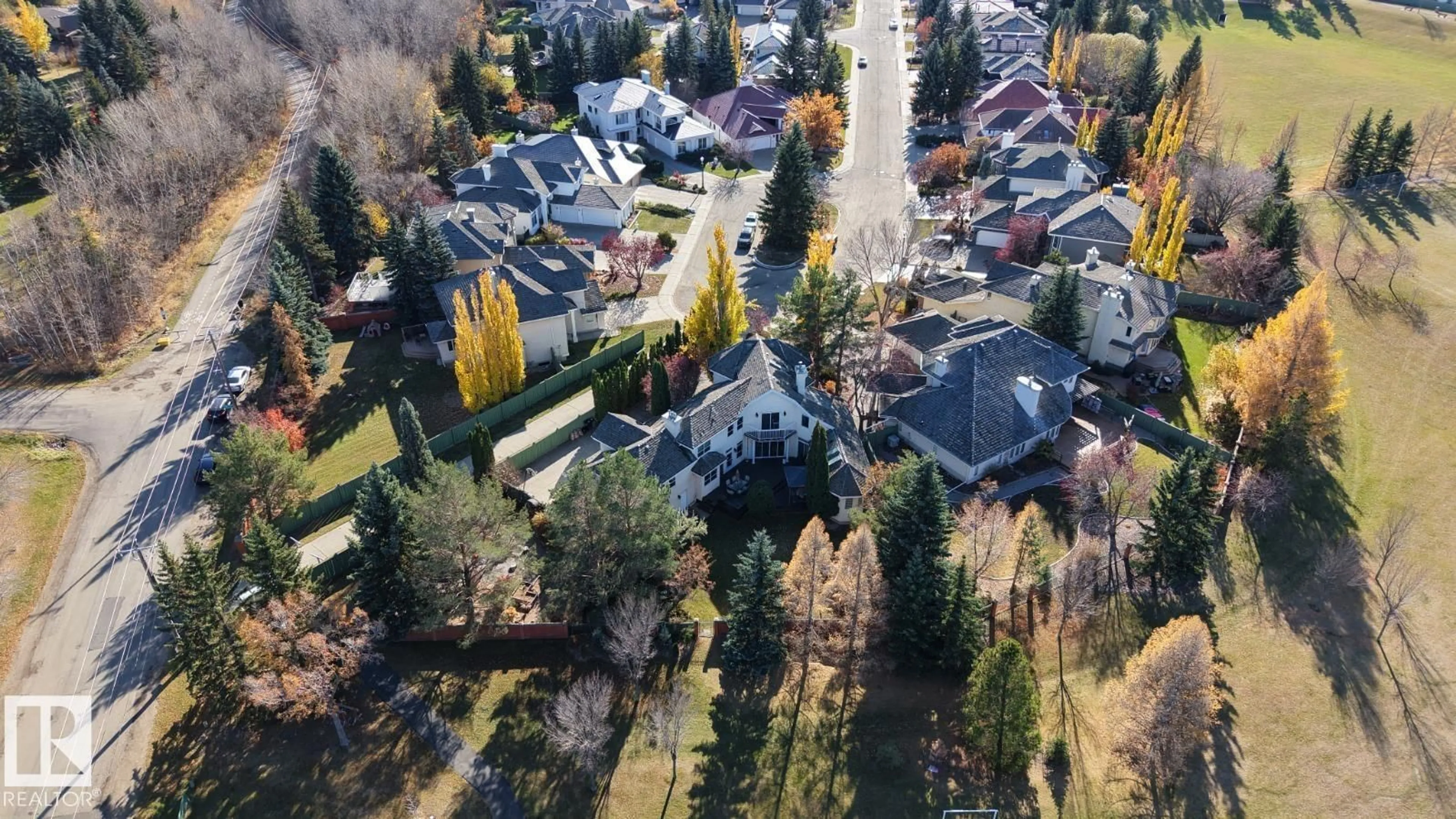 A pic from outside/outdoor area/front of a property/back of a property/a pic from drone, street for 110 WEAVER DR, Edmonton Alberta T6M2J3