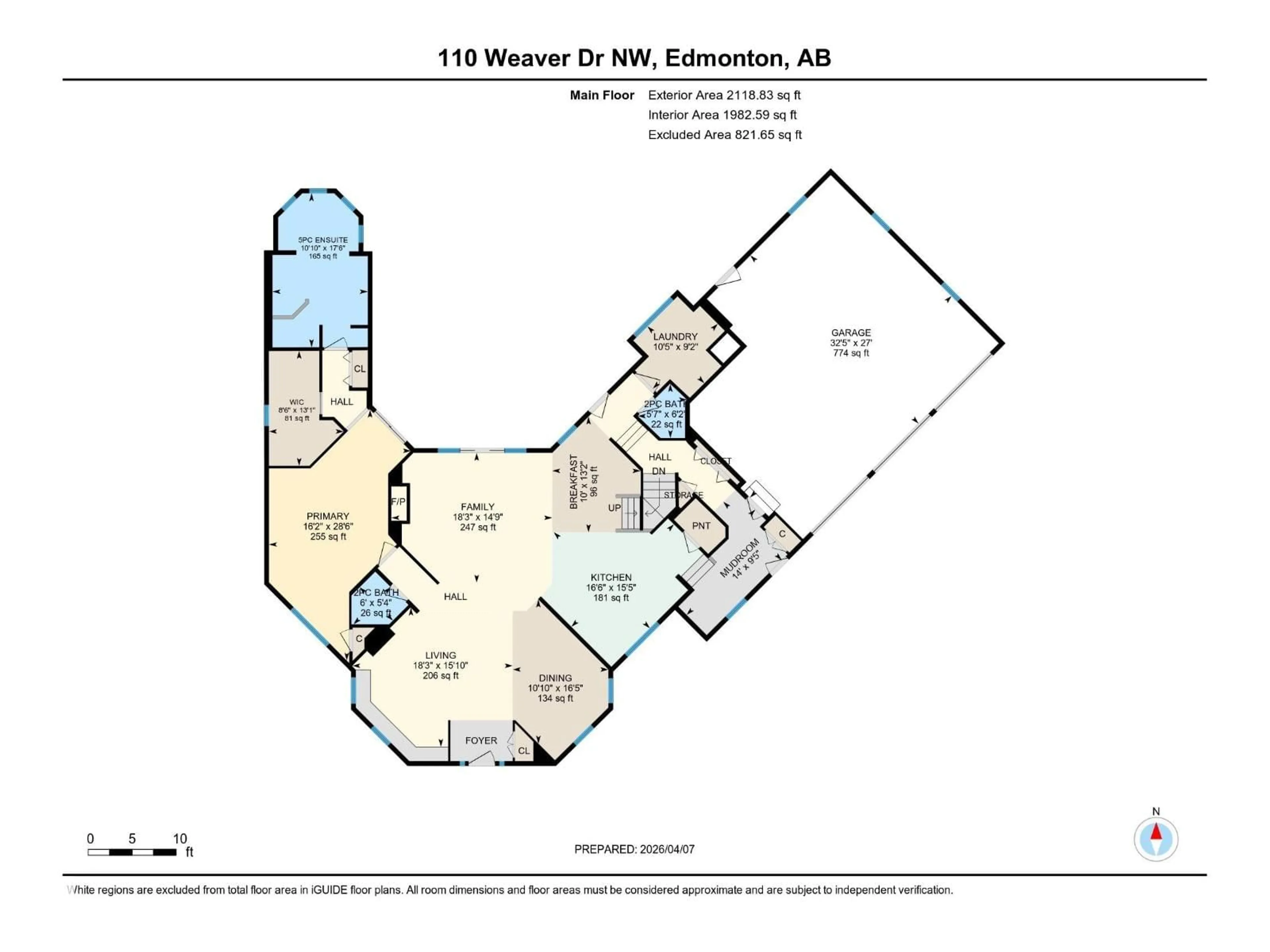 Floor plan for 110 WEAVER DR, Edmonton Alberta T6M2J3