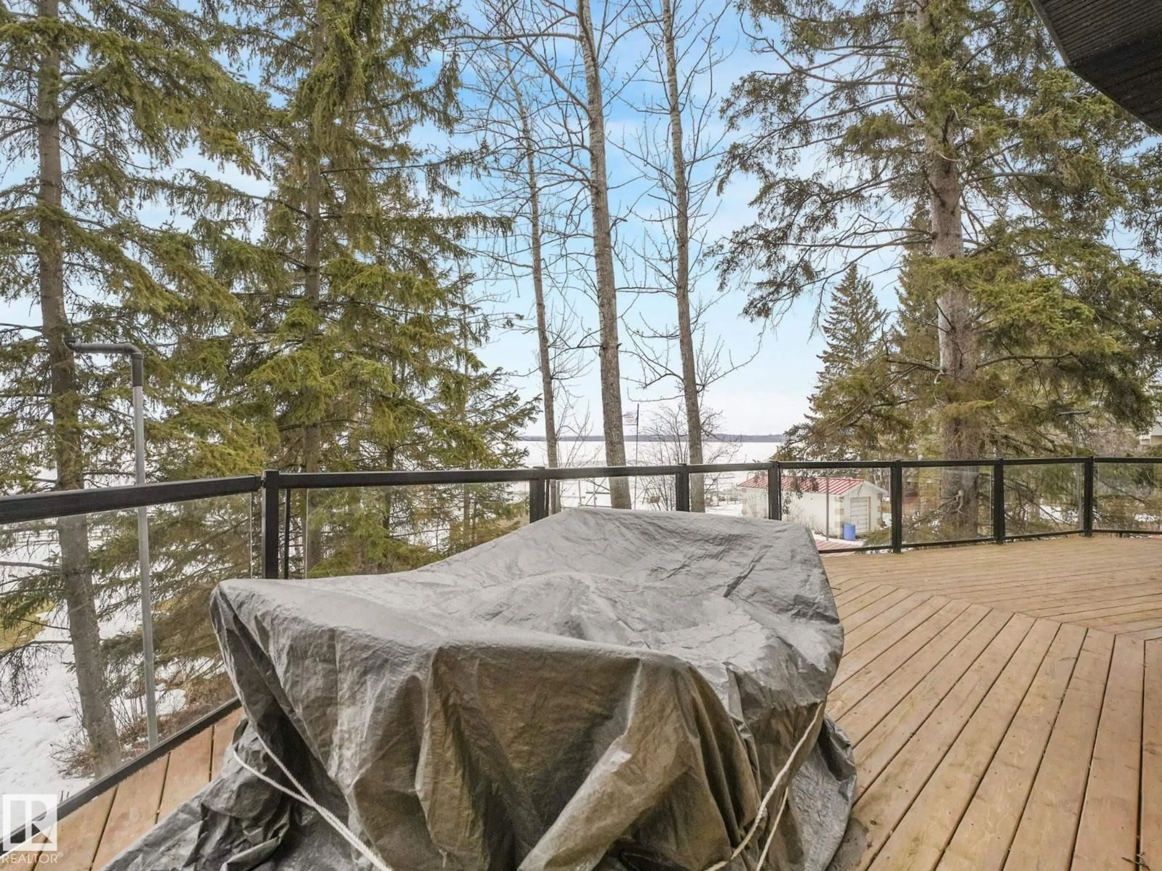 Patio, forest/trees view for 90 - 2001 TWP RD, Rural Leduc County Alberta T0C2P0