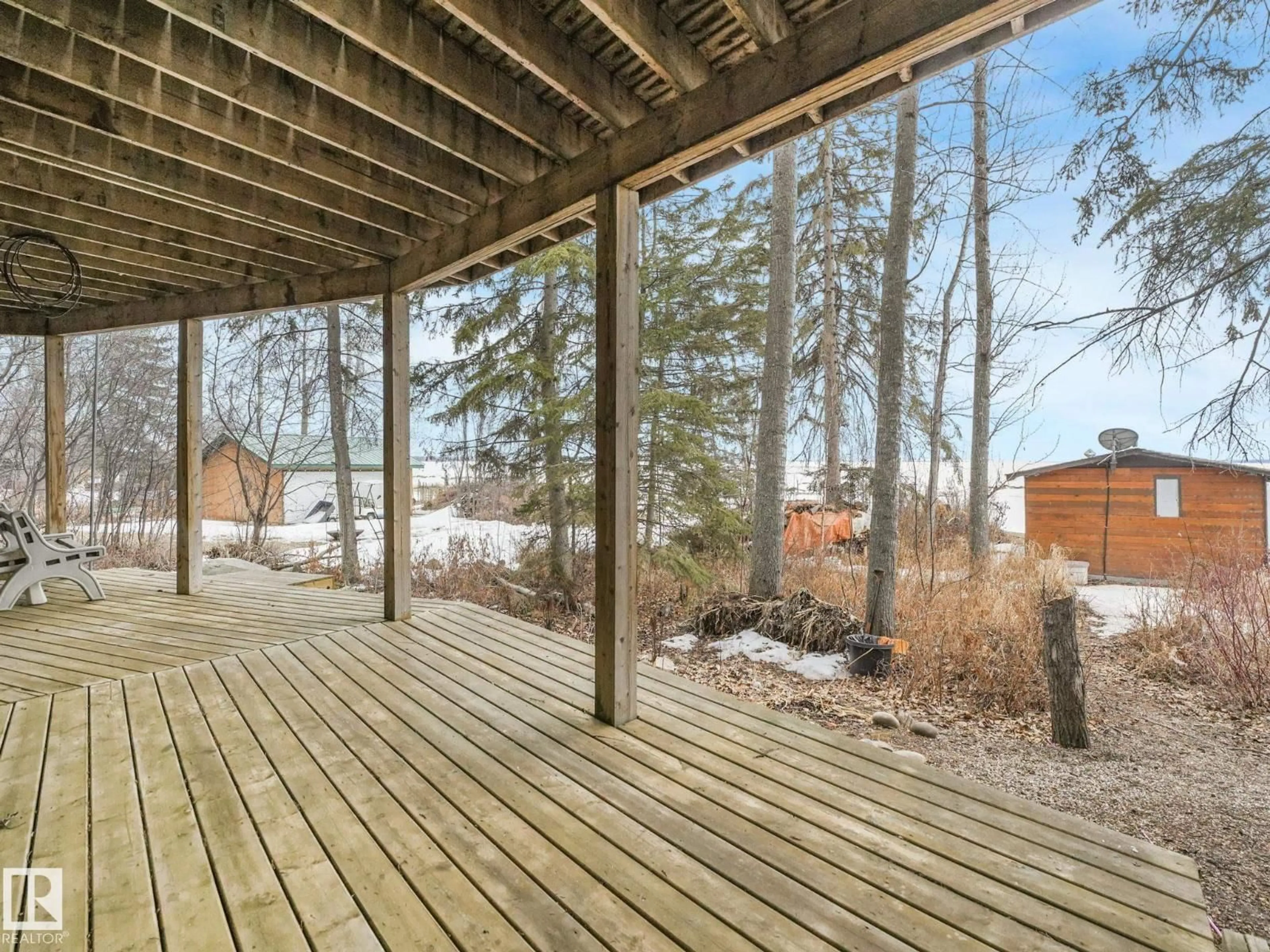 Patio, forest/trees view for 90 - 2001 TWP RD, Rural Leduc County Alberta T0C2P0