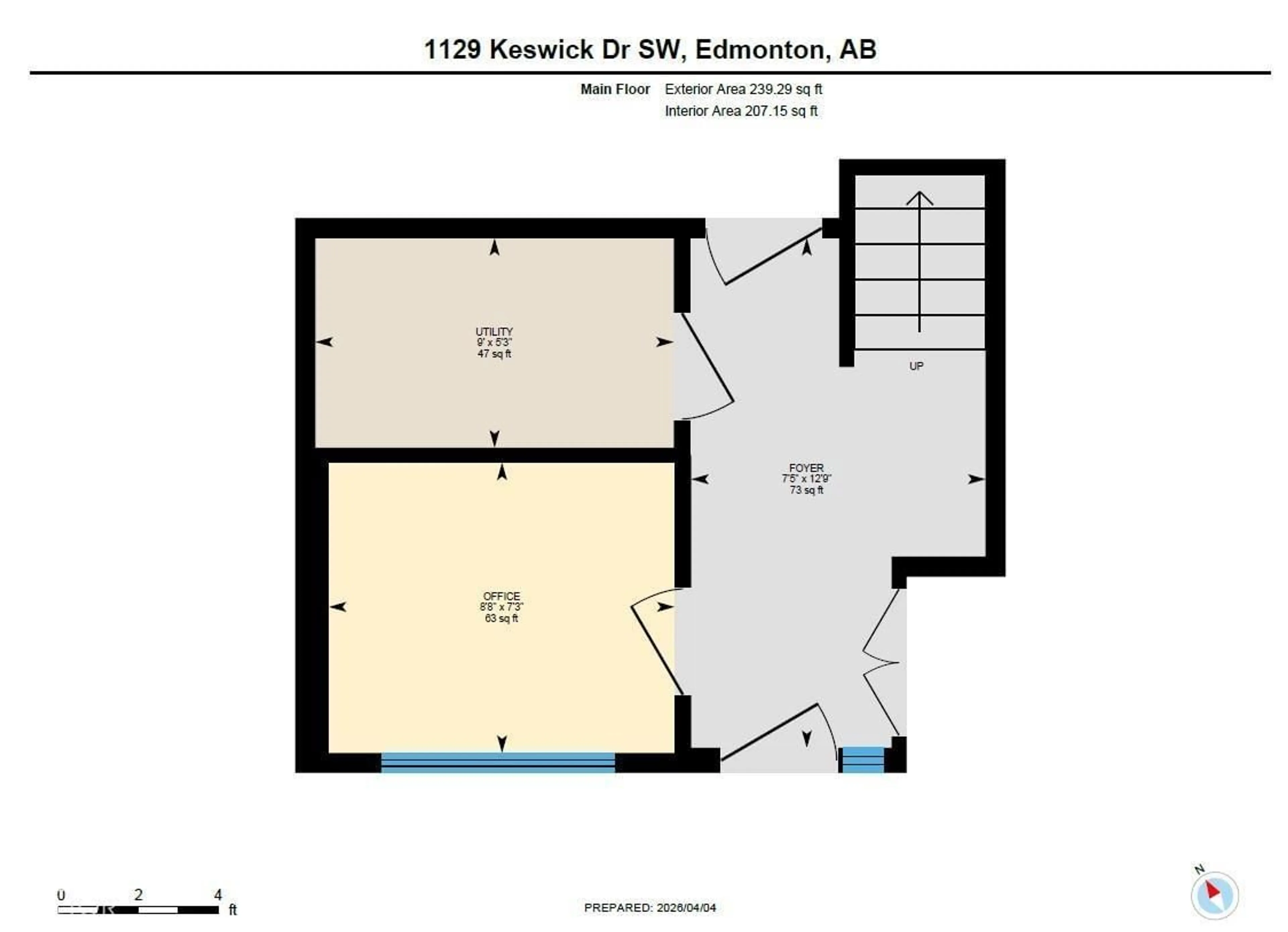 Floor plan for 1129 KESWICK DR, Edmonton Alberta T6W4B6