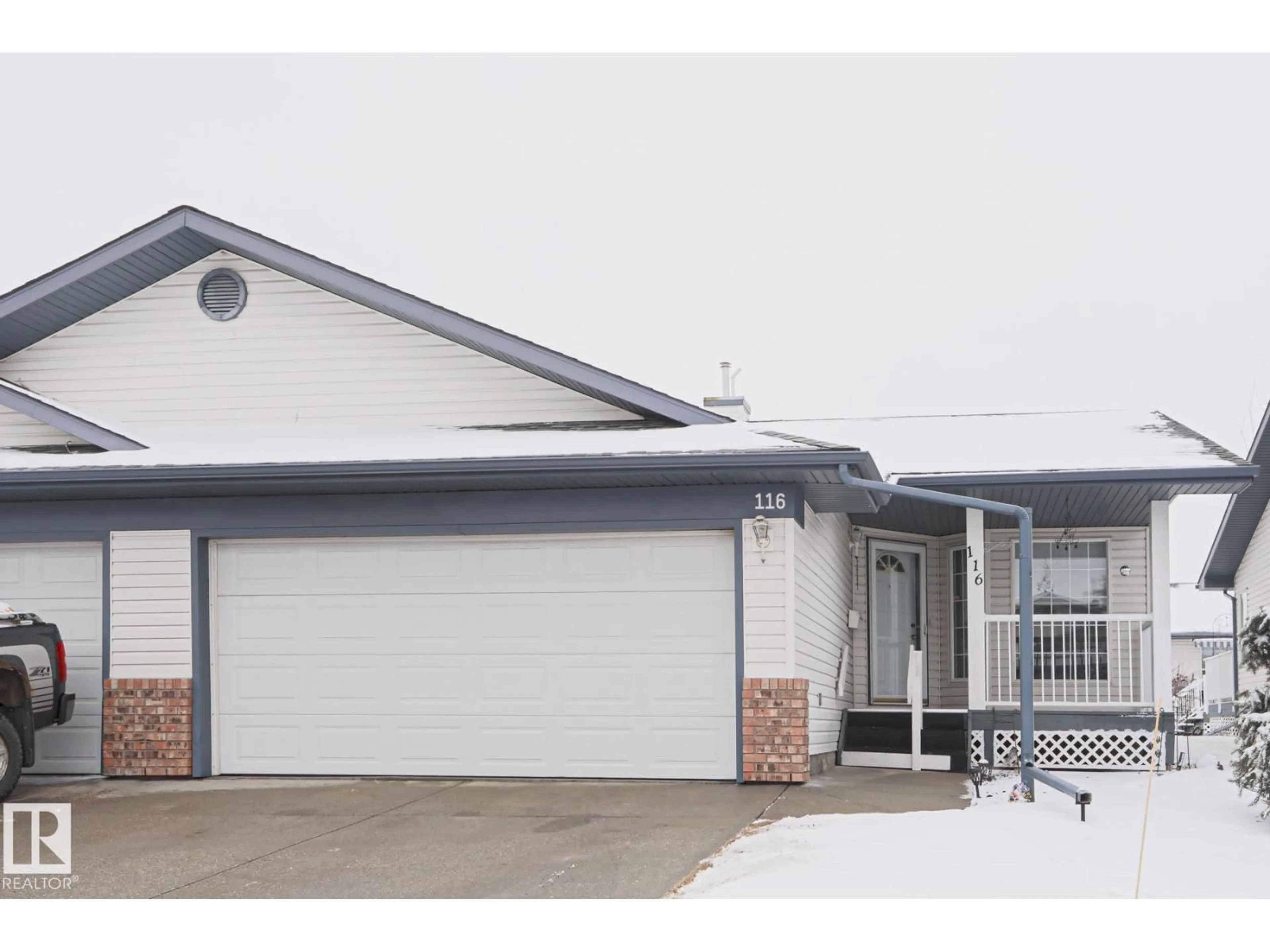 Home with vinyl exterior material, street for VG - 116 MAISONETTE, Leduc Alberta T9E6T1