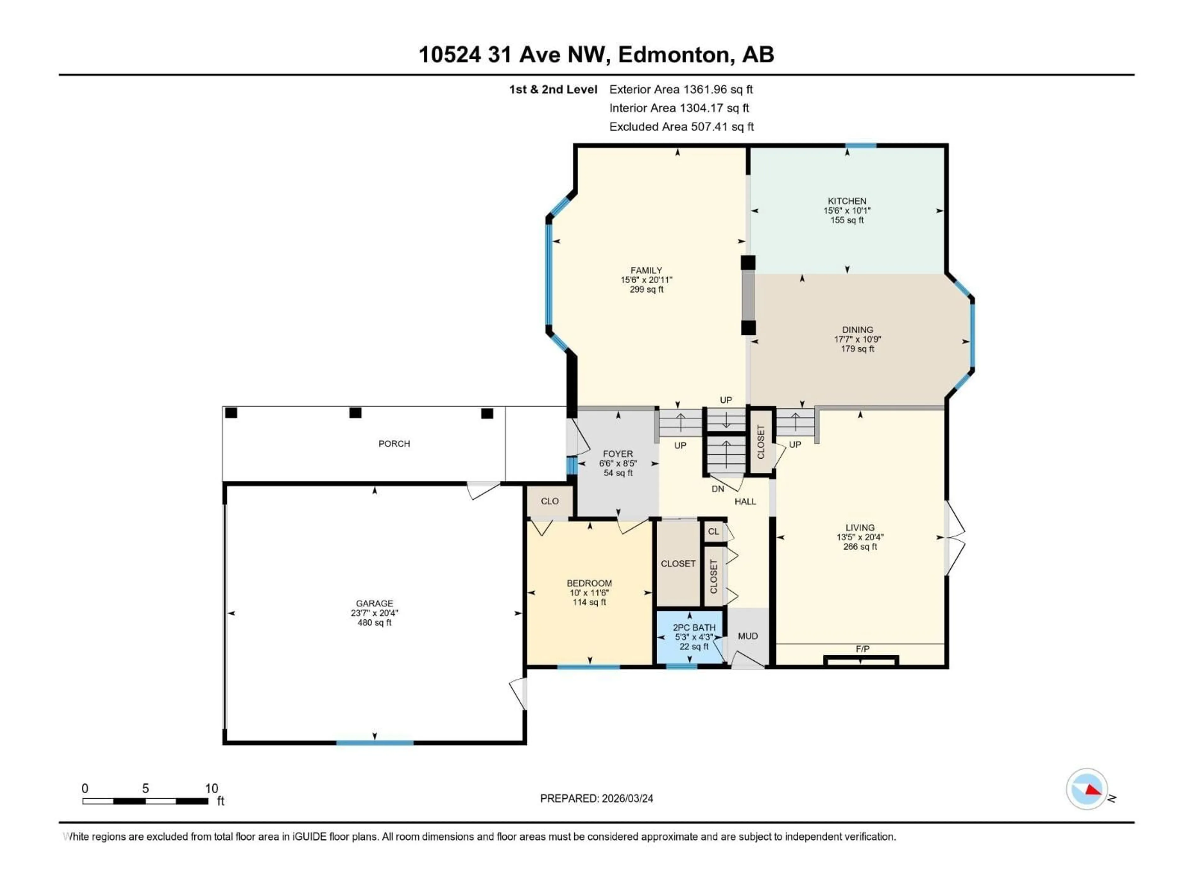 Floor plan for 10524 31 AV, Edmonton Alberta T6J2Y3