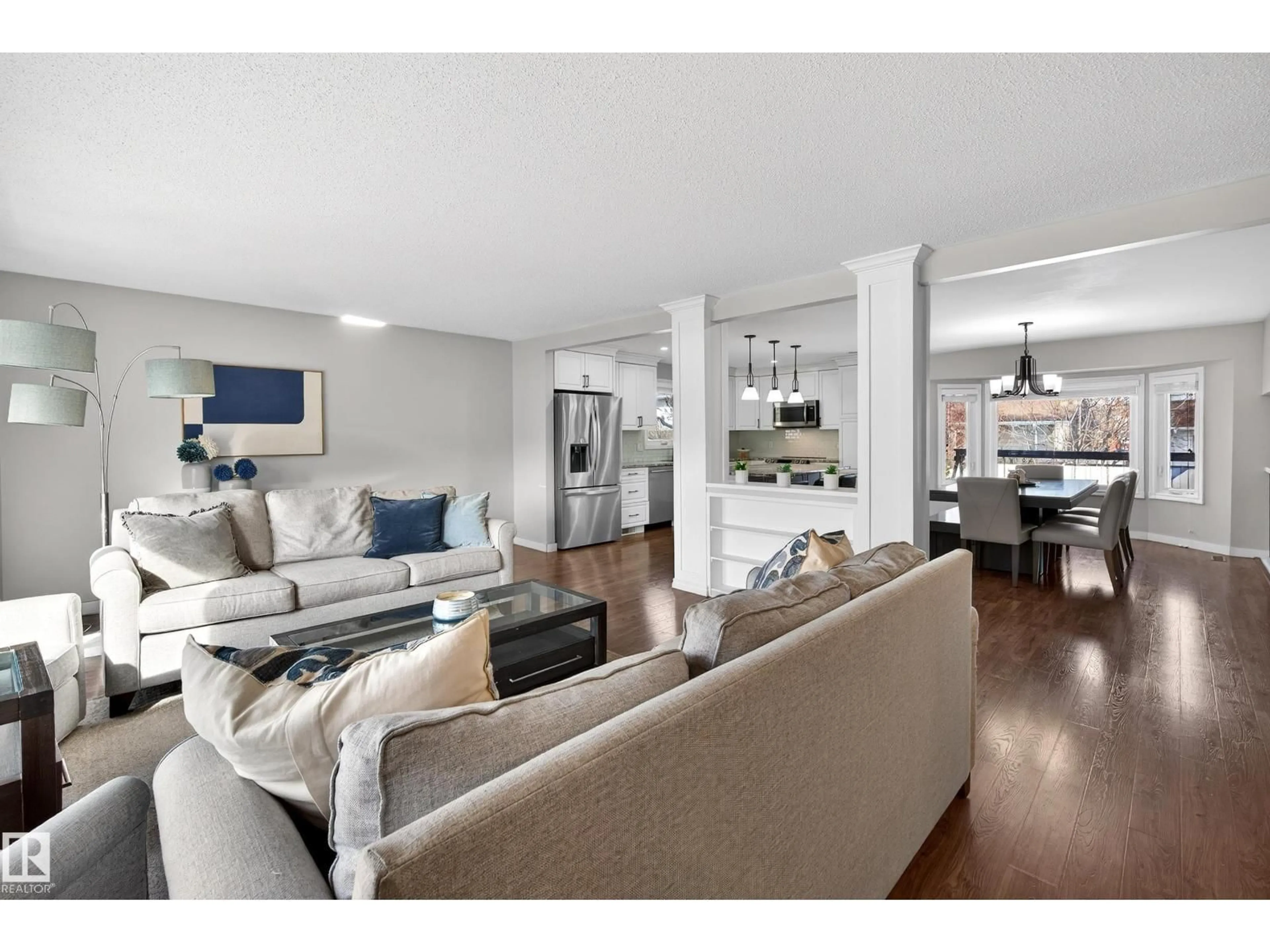 Living room with furniture, unknown for 10524 31 AV, Edmonton Alberta T6J2Y3