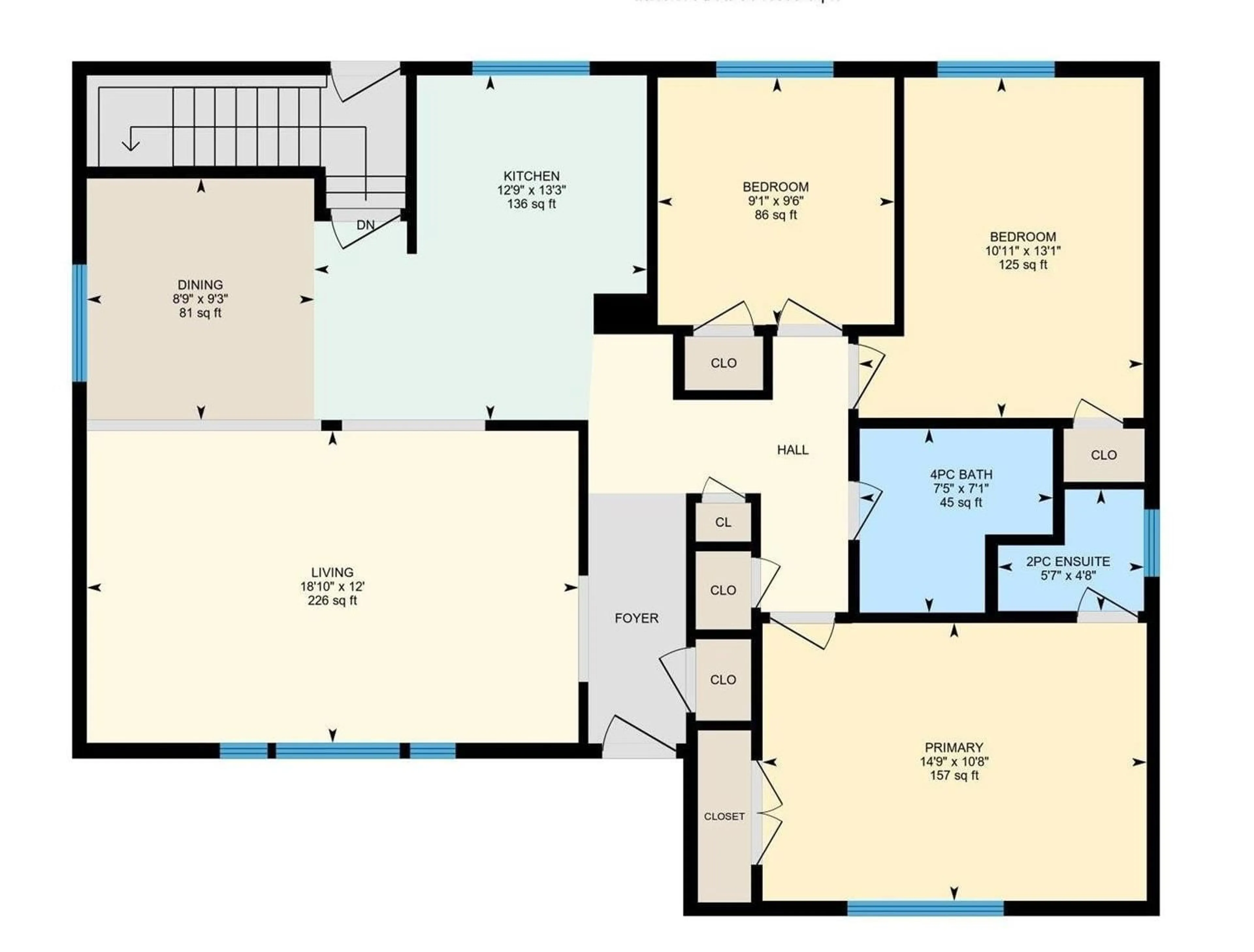 Floor plan for 5504 94A AV, Edmonton Alberta T6B0Y5
