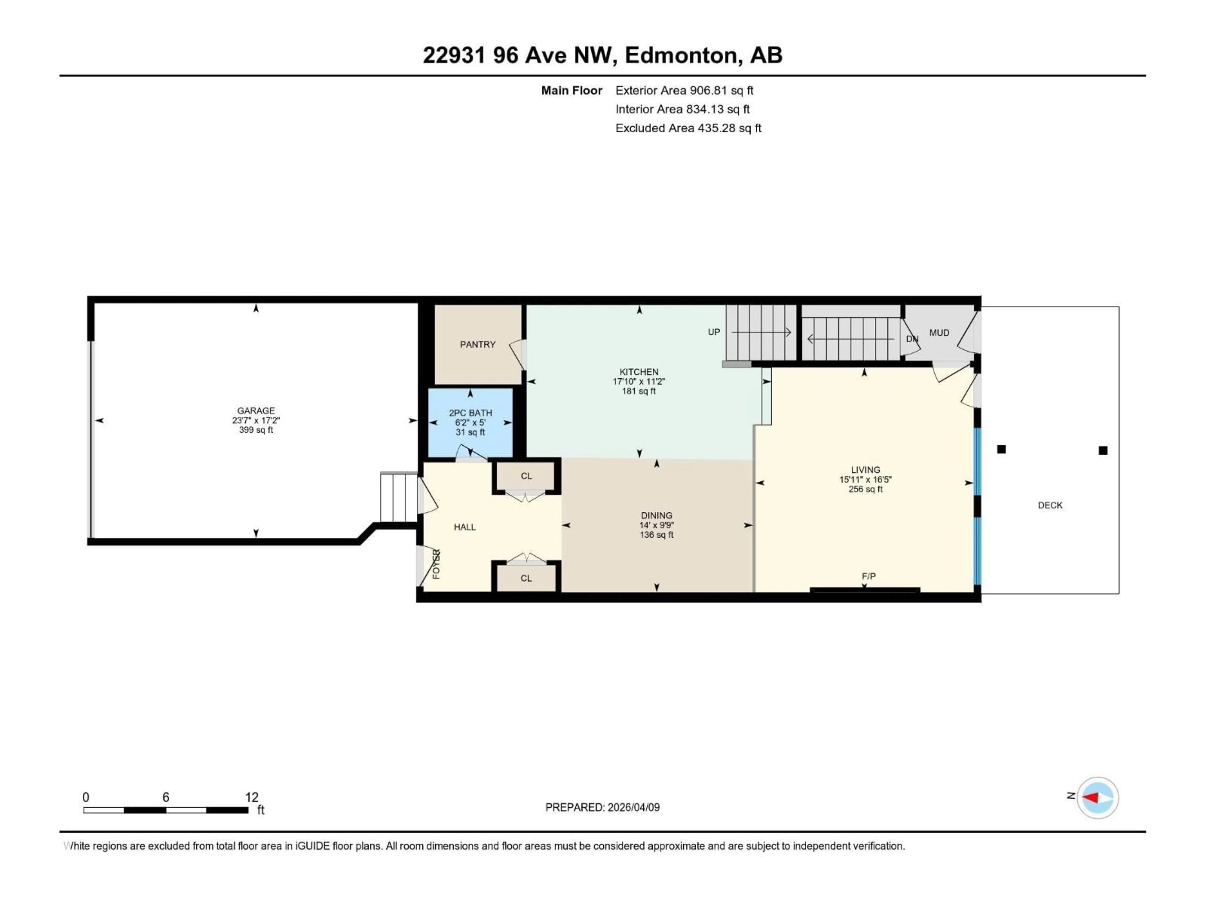Floor plan for 22931 96 AV, Edmonton Alberta T5T7R4