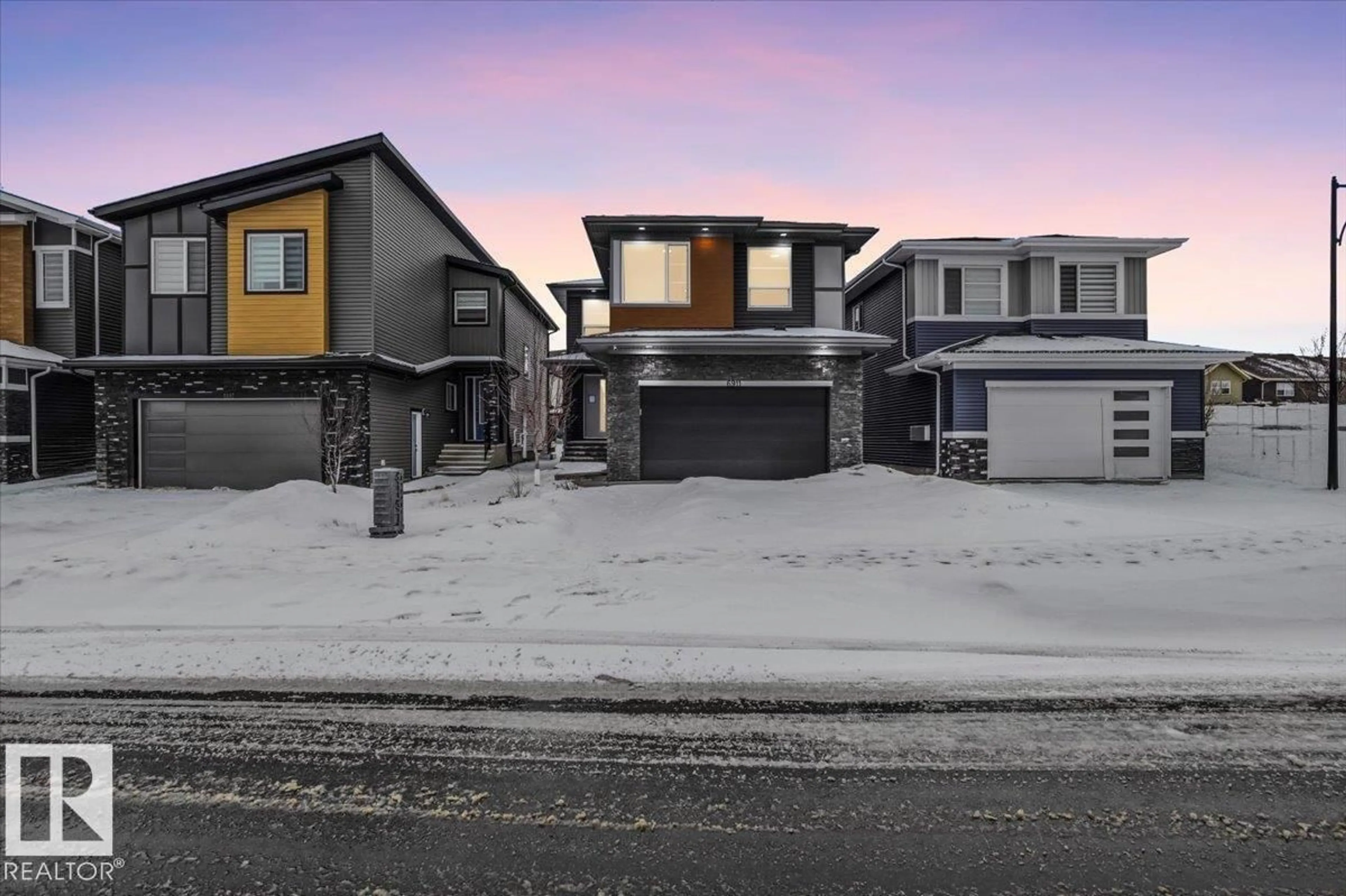 A pic from outside/outdoor area/front of a property/back of a property/a pic from drone, street for 6911 173 AV, Edmonton Alberta T5Z0W4