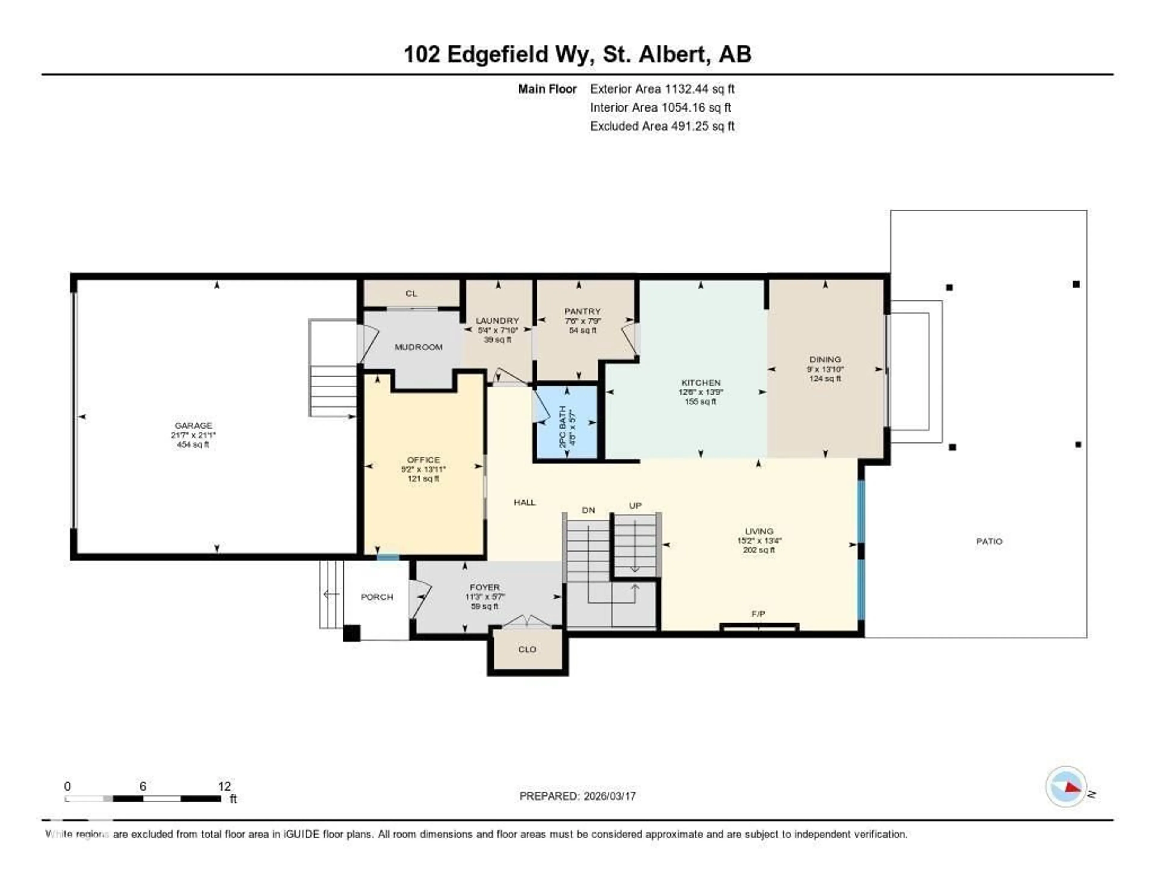 Floor plan for 102 EDGEFIELD WY, St. Albert Alberta T8N8A7