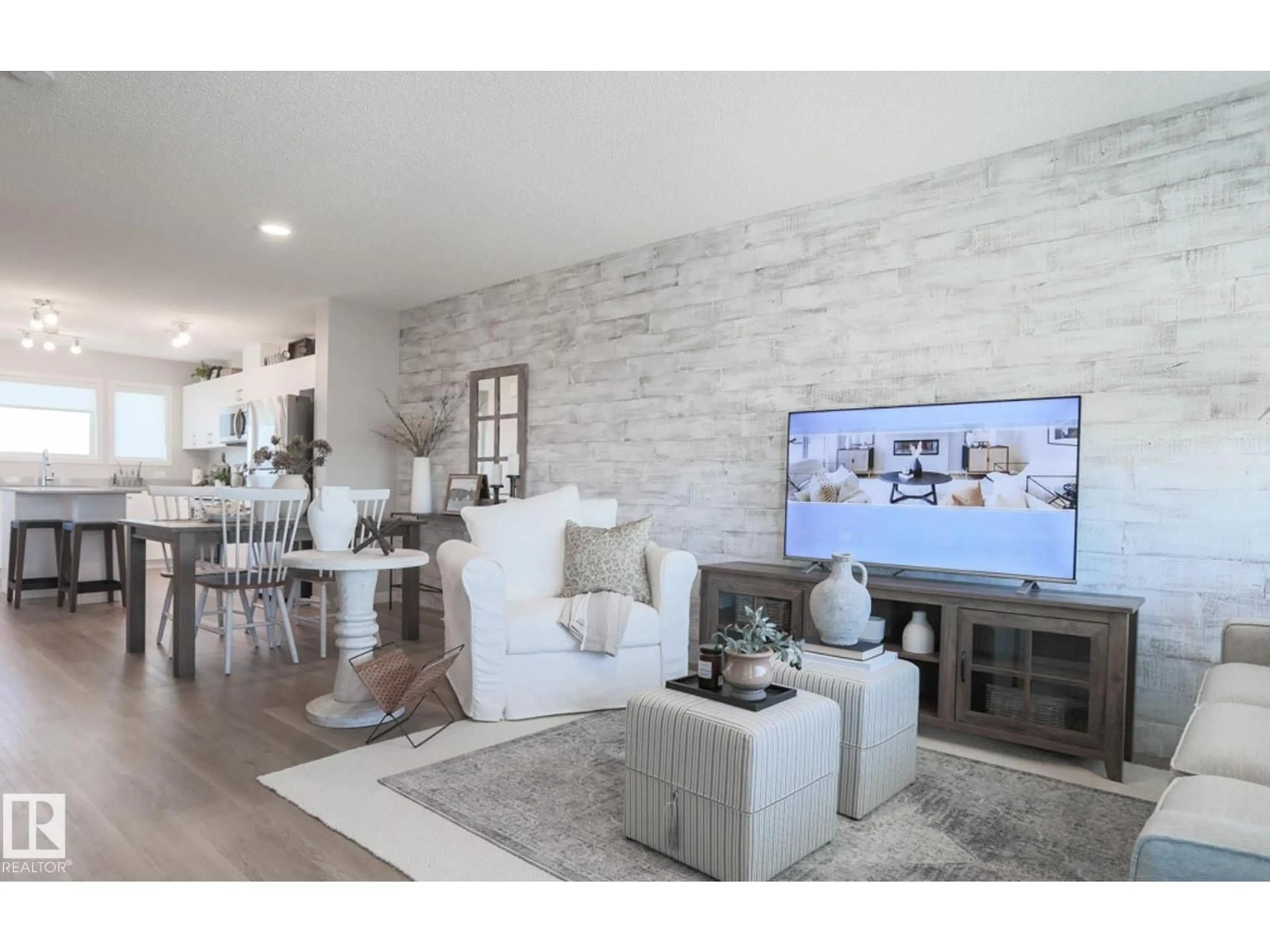 Living room with furniture, unknown for 123 SERENO LN, Fort Saskatchewan Alberta T8L0Z9