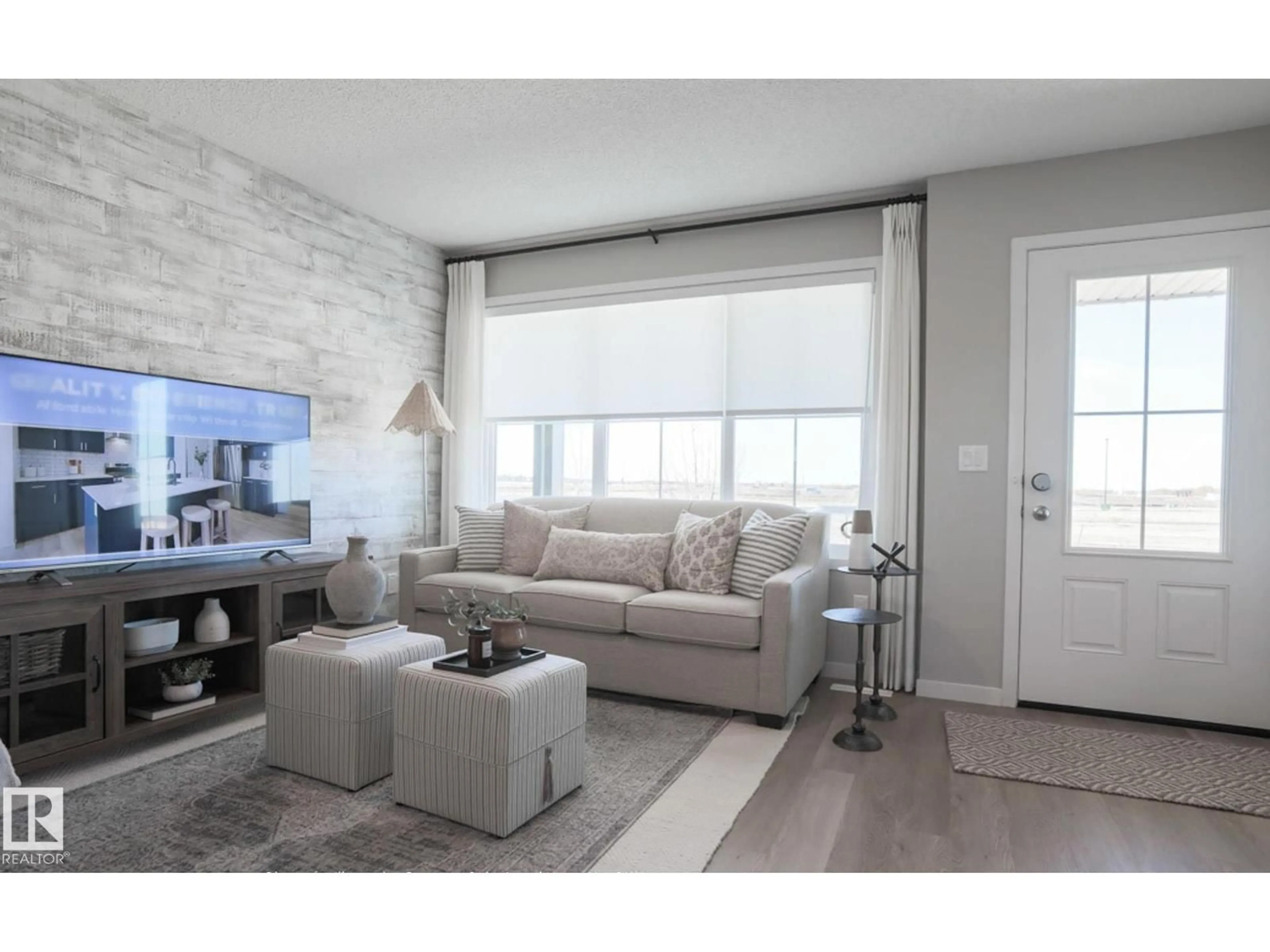 Living room with furniture, unknown for 123 SERENO LN, Fort Saskatchewan Alberta T8L0Z9