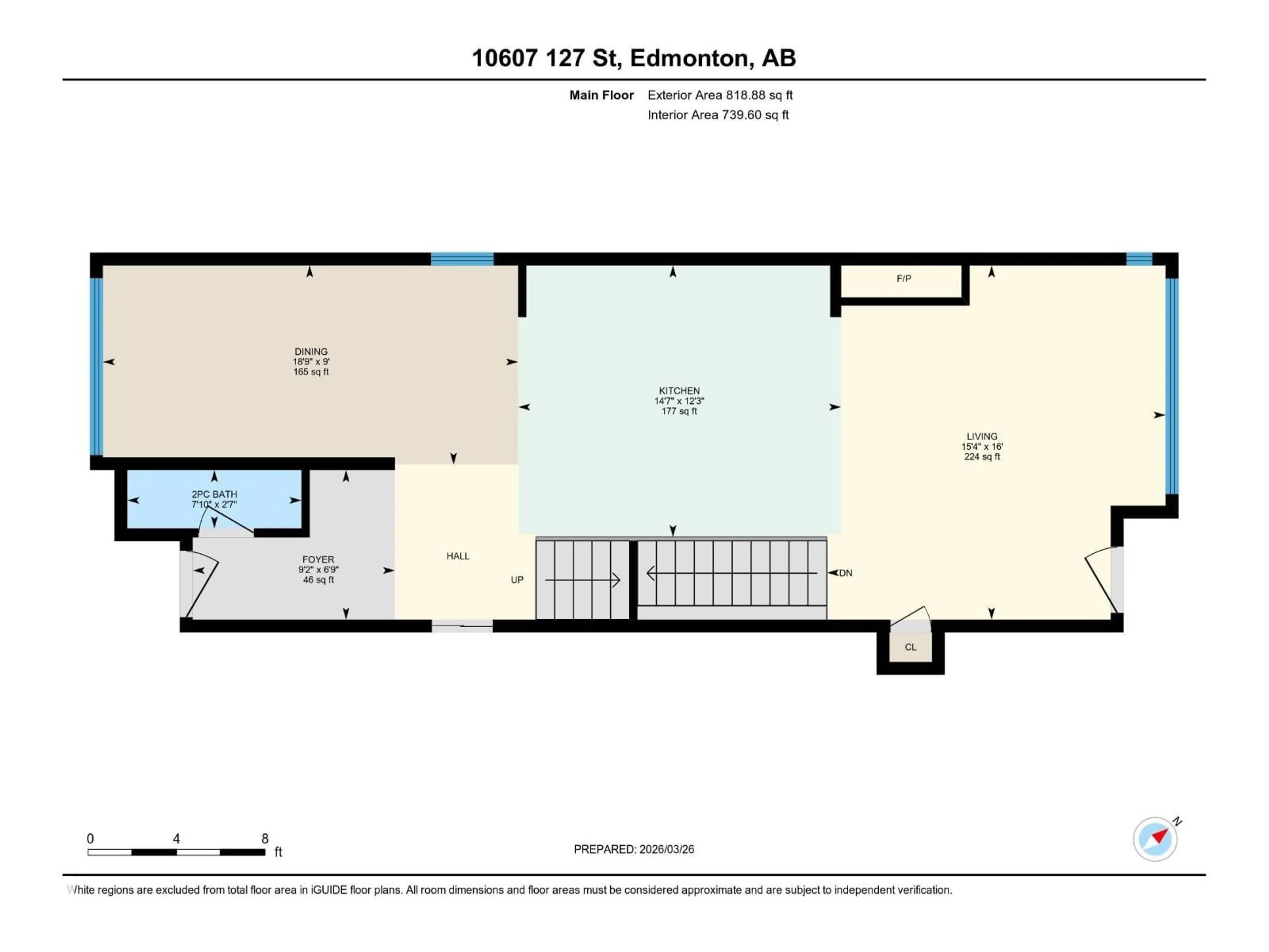 Floor plan for NW - 10607 127 ST, Edmonton Alberta T5N1W2