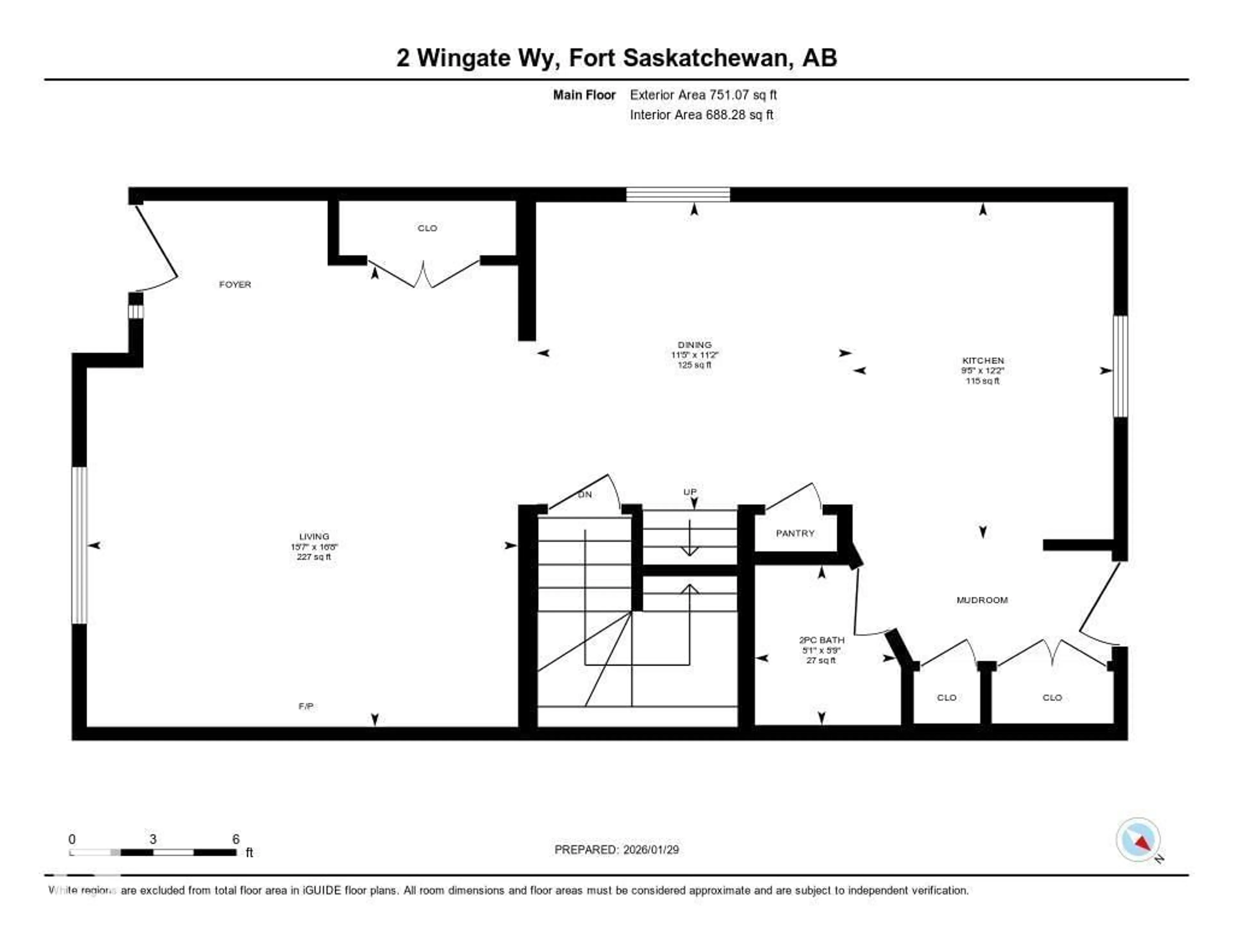 Floor plan for 2 WINGATE WY, Fort Saskatchewan Alberta T8L0W6