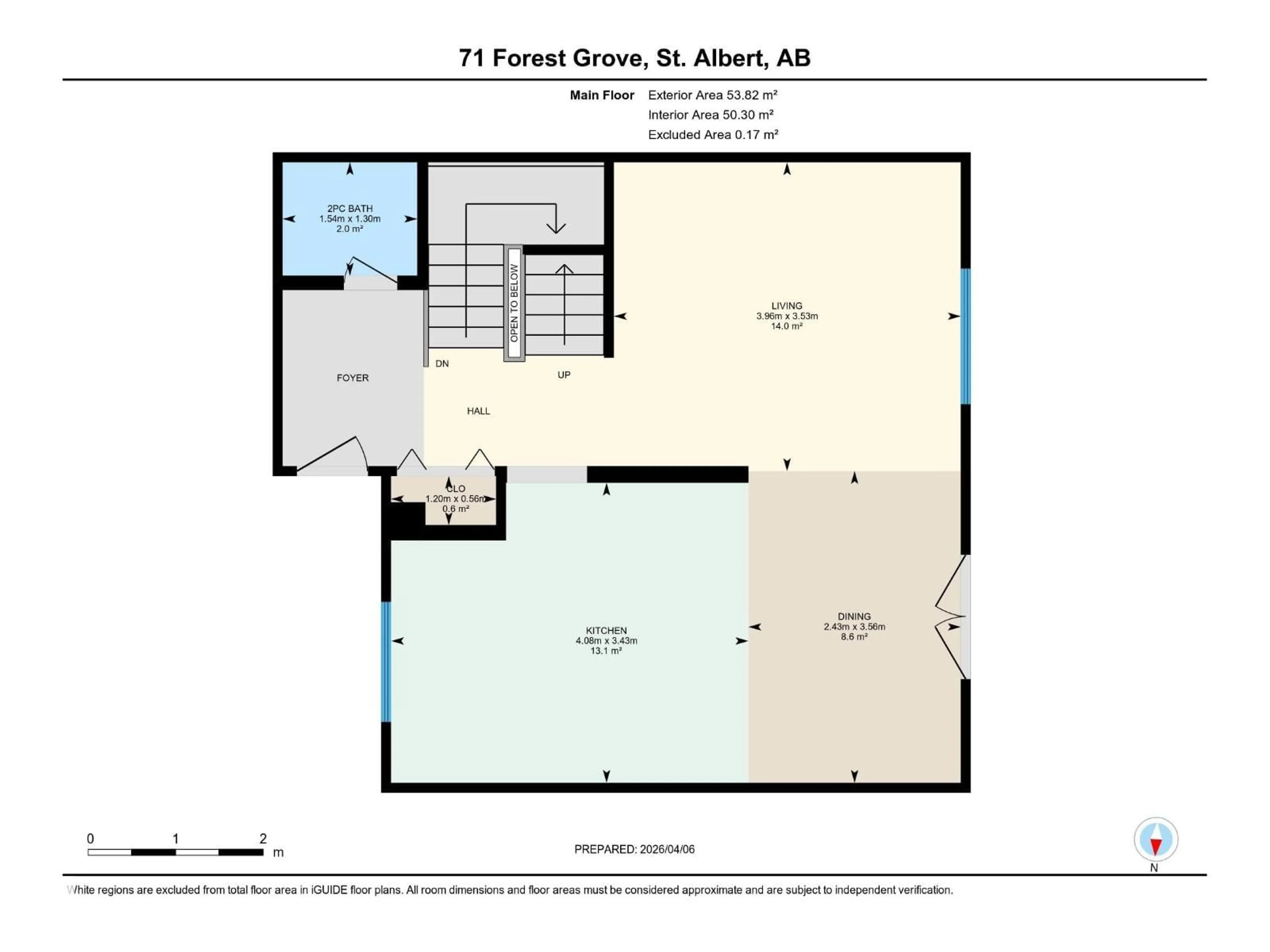 Floor plan for 71 FOREST GV, St. Albert Alberta T8N2Y1