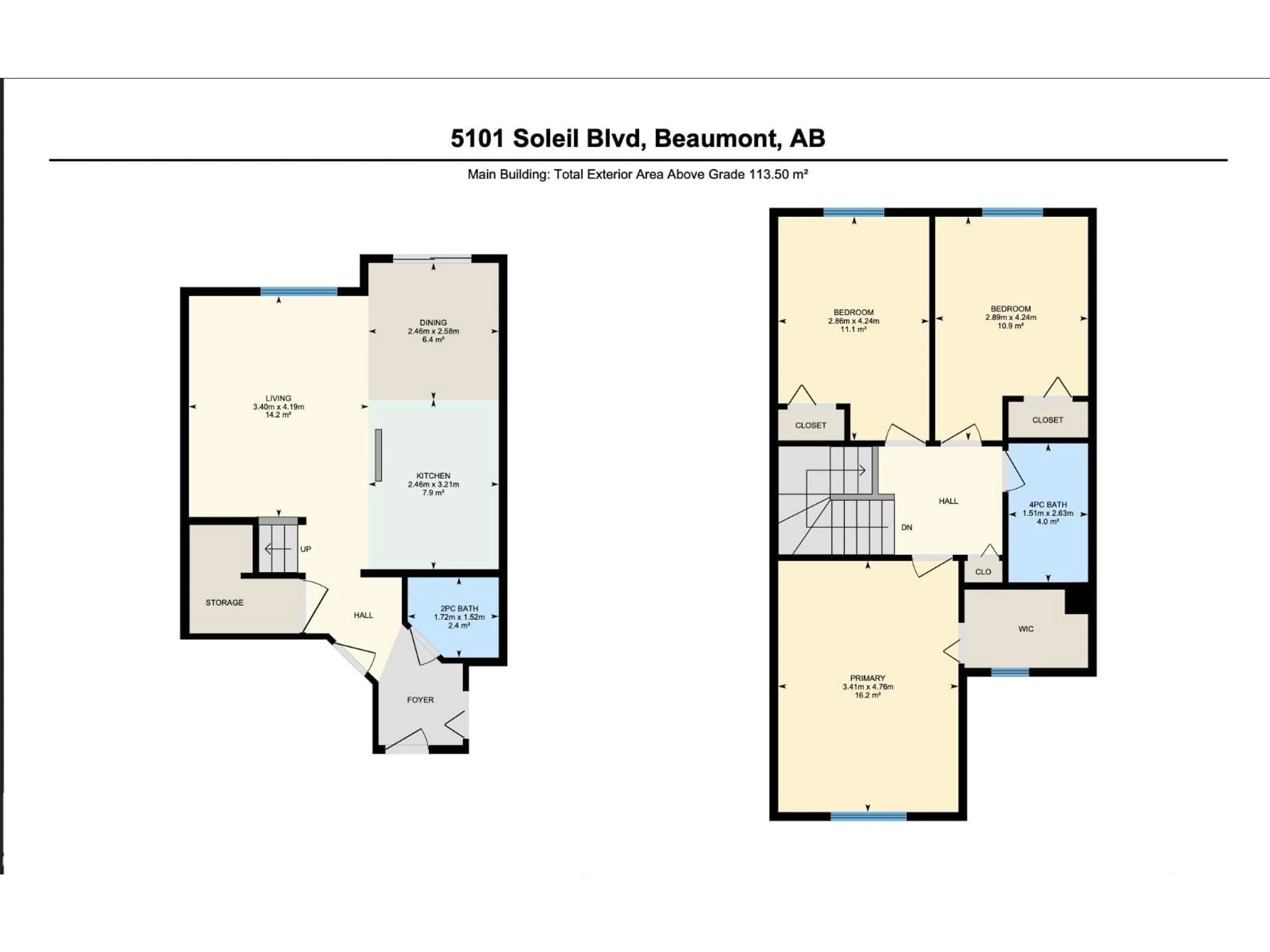 Floor plan for 33 5101 SOLEIL BV, Beaumont Alberta T4X0E3