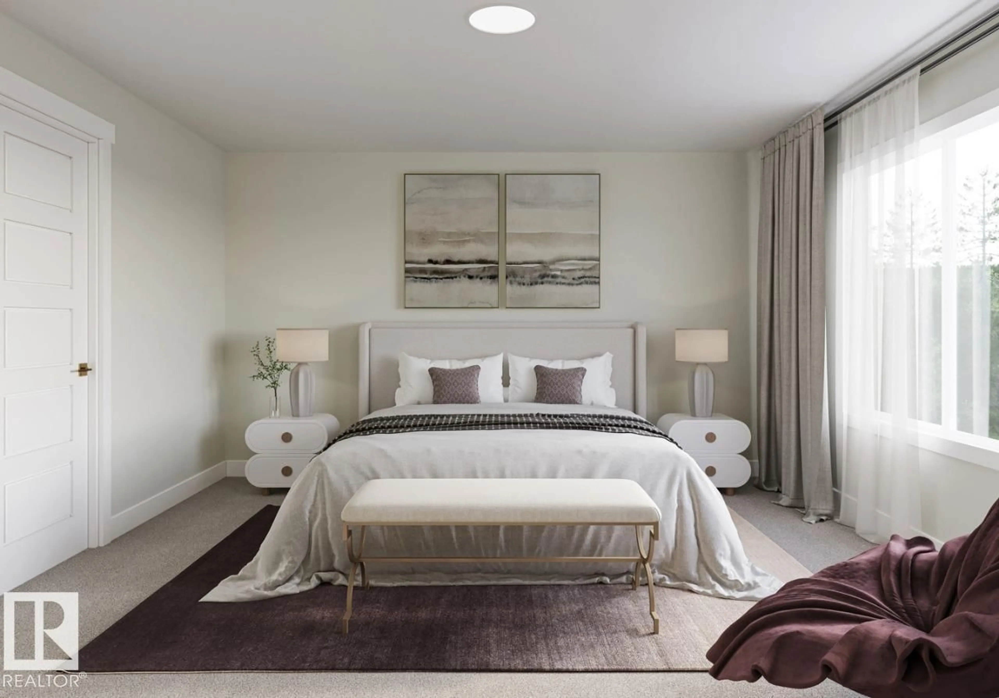 Bedroom with bed, carpet floor for 260 FALCON CR, Leduc Alberta T0B3M3