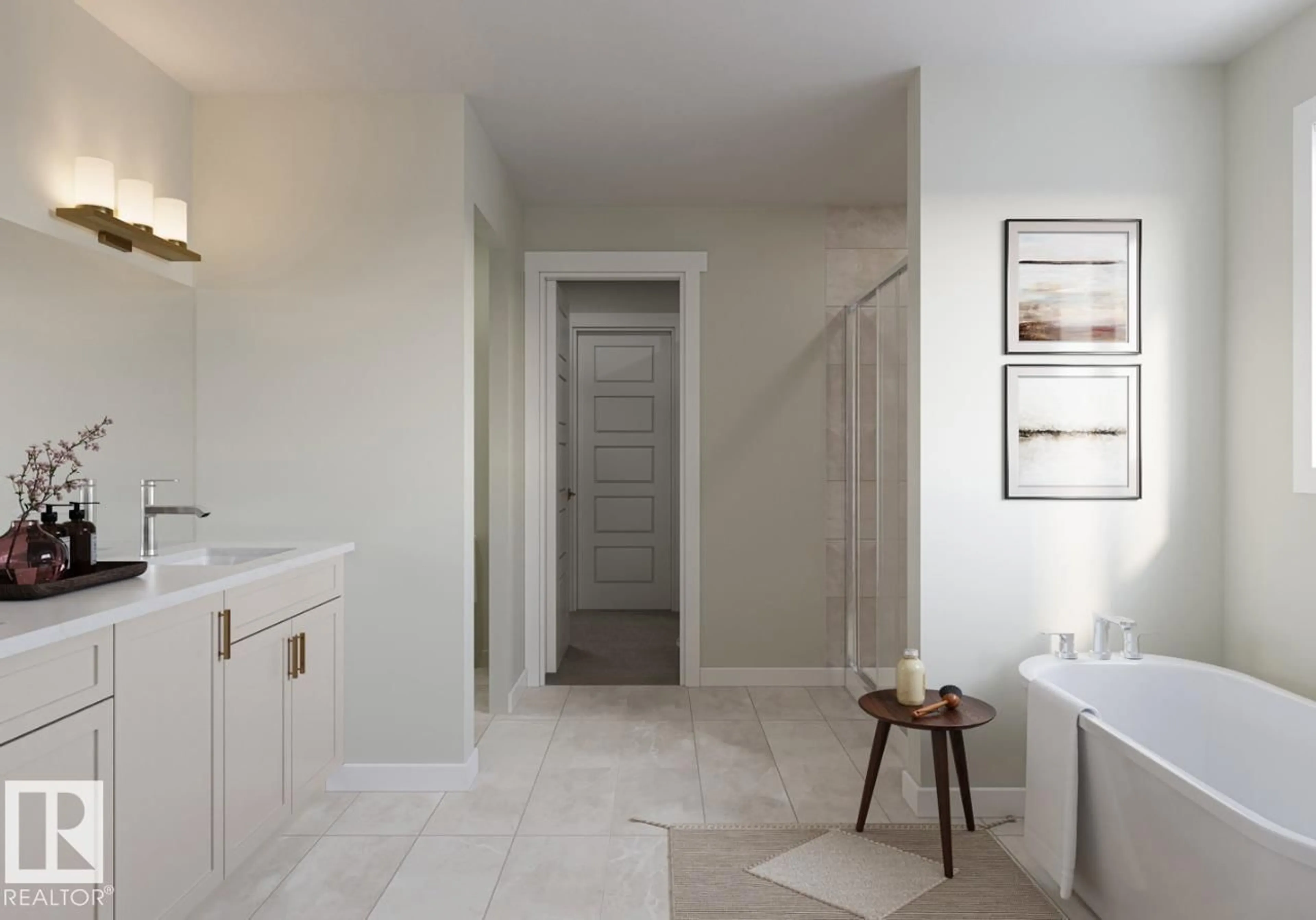 Contemporary bathroom, ceramic/tile floor for 260 FALCON CR, Leduc Alberta T0B3M3