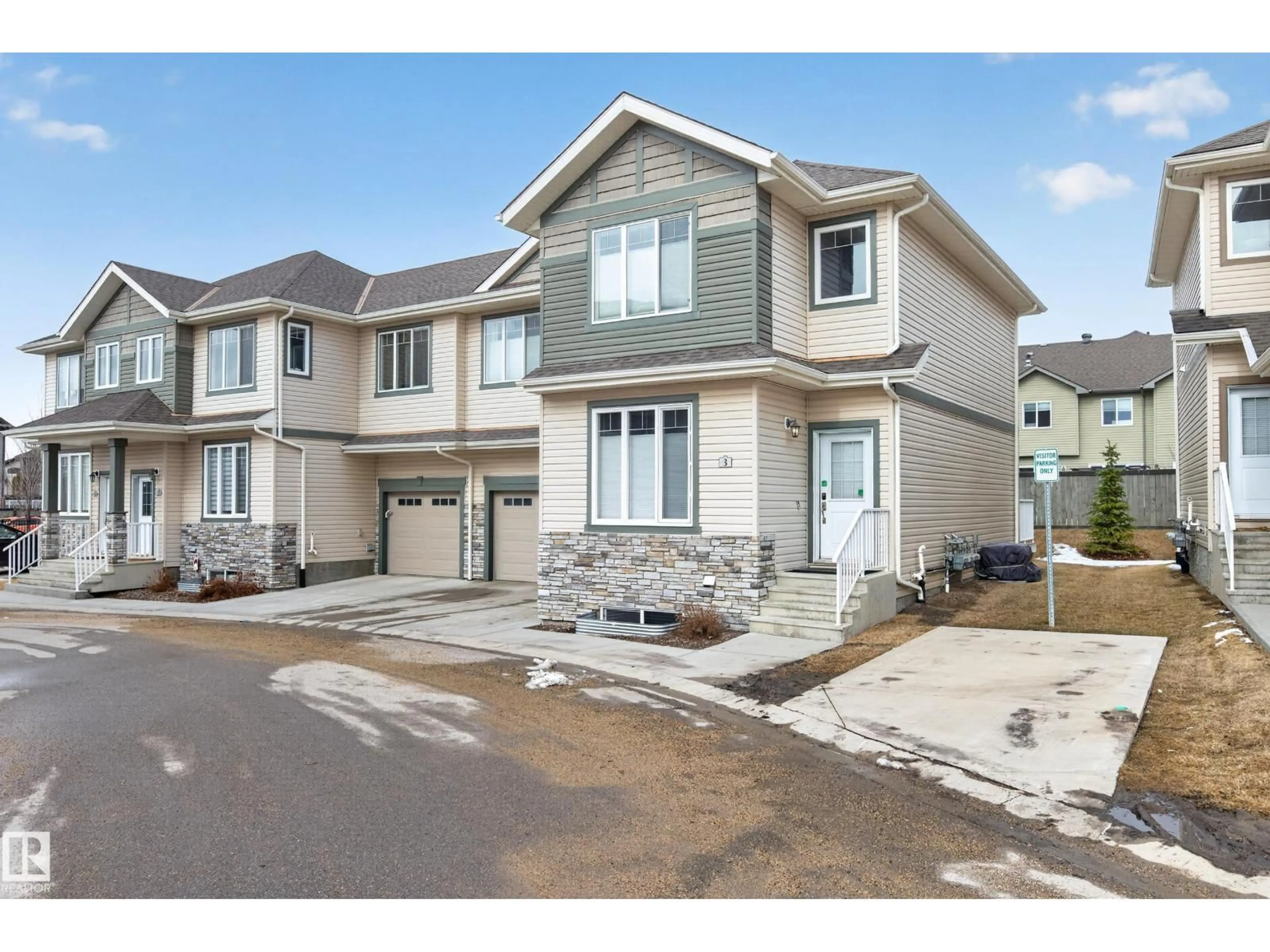 Home with vinyl exterior material, street for #3 - 4835 WRIGHT DR, Edmonton Alberta T6W3T2