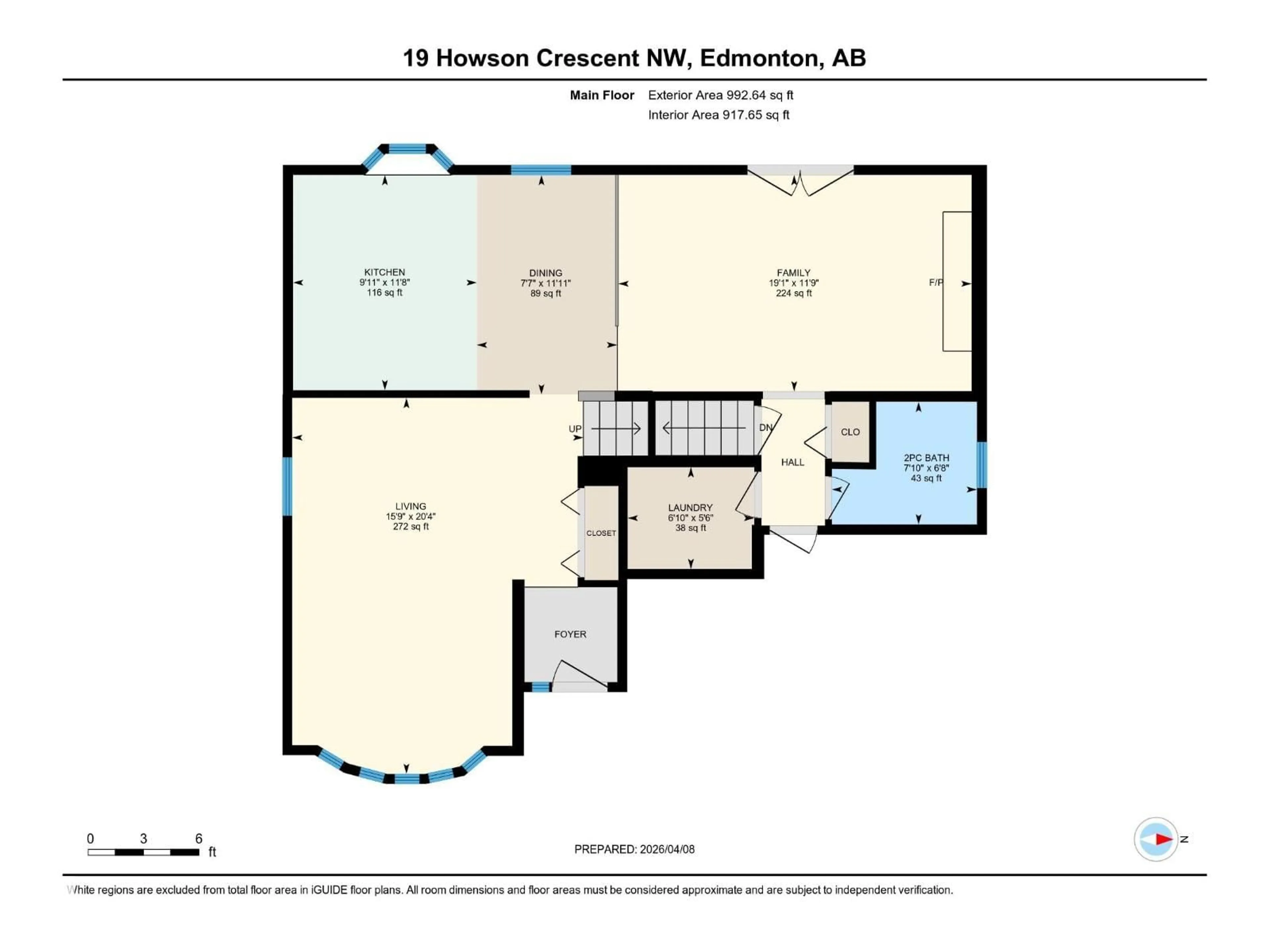 Floor plan for 19 HOWSON CR, Edmonton Alberta T5A4T7