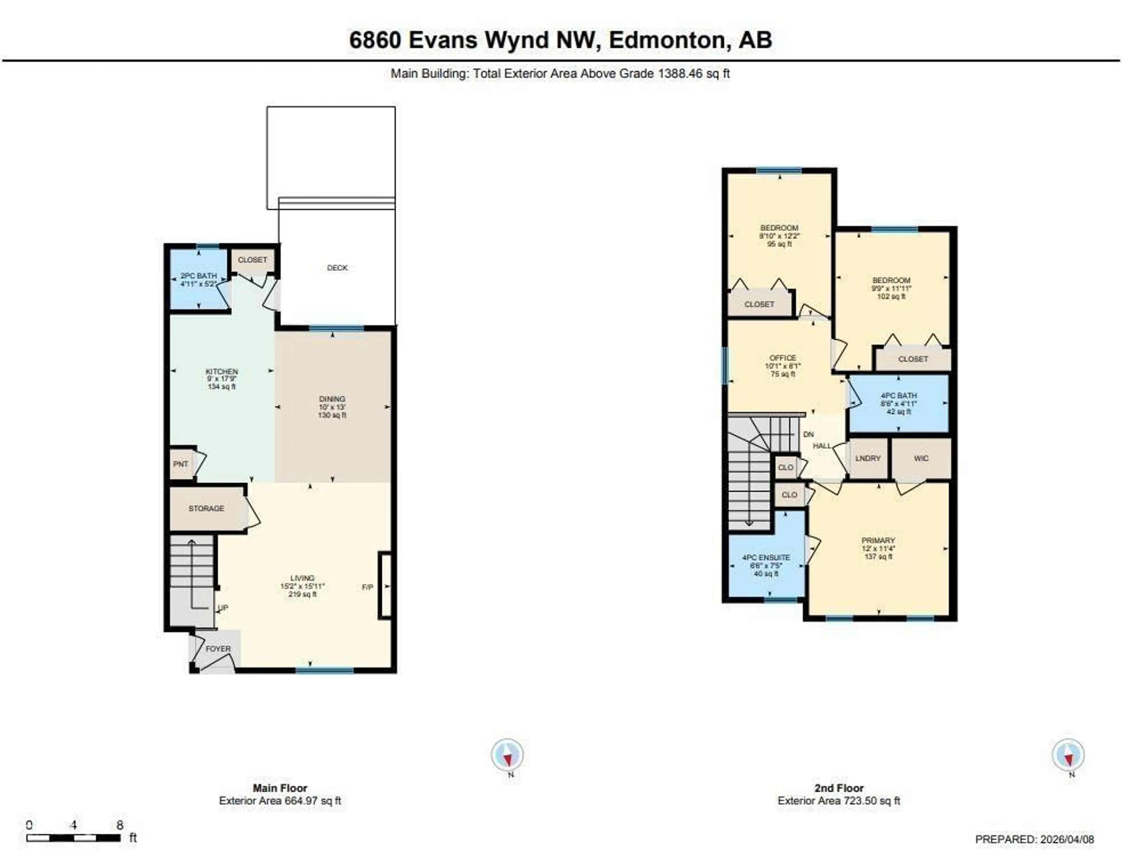 Floor plan for 6860 EVANS WD, Edmonton Alberta T6M0T6