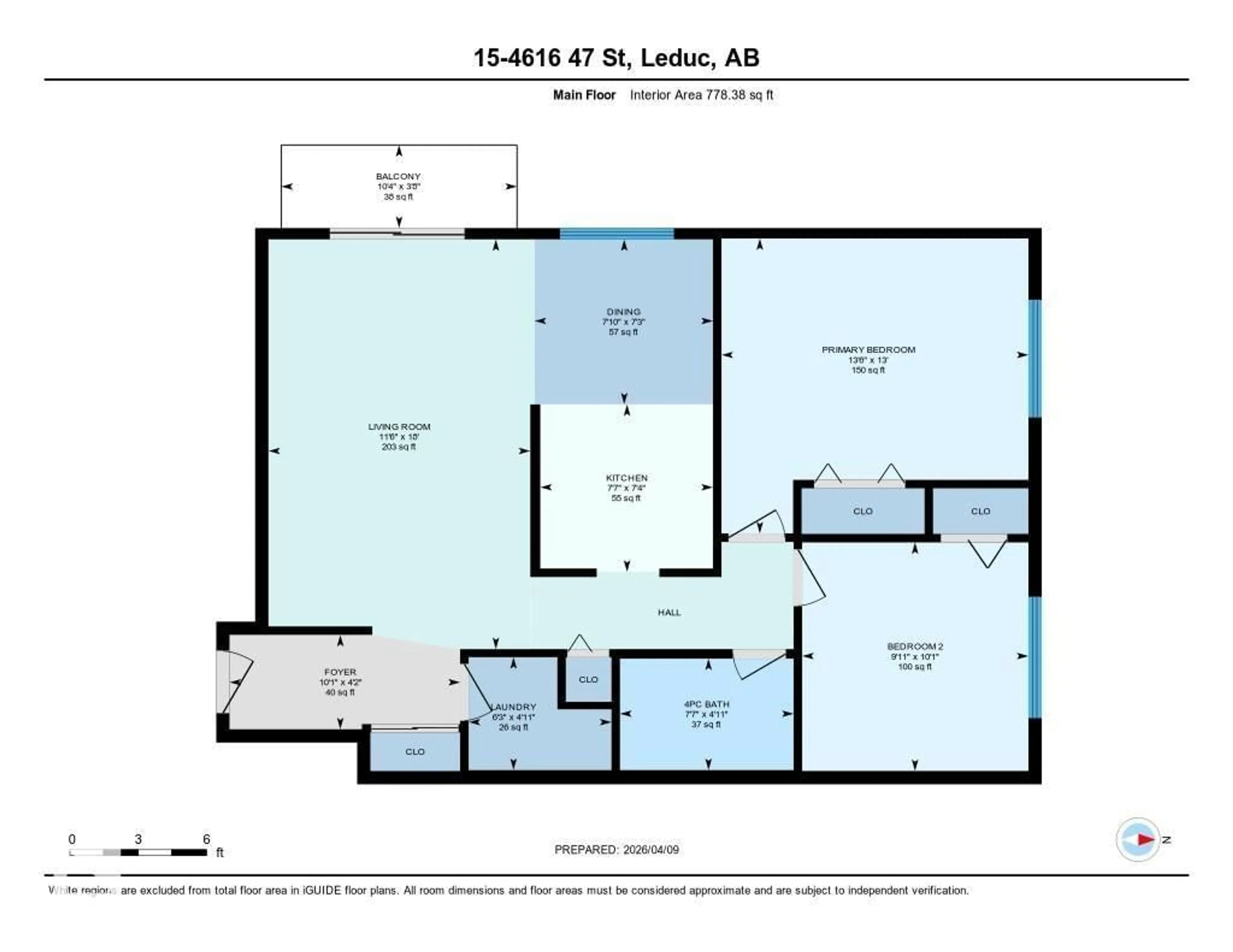 Floor plan for #15 - 4616 47 ST, Leduc Alberta T9E4P1
