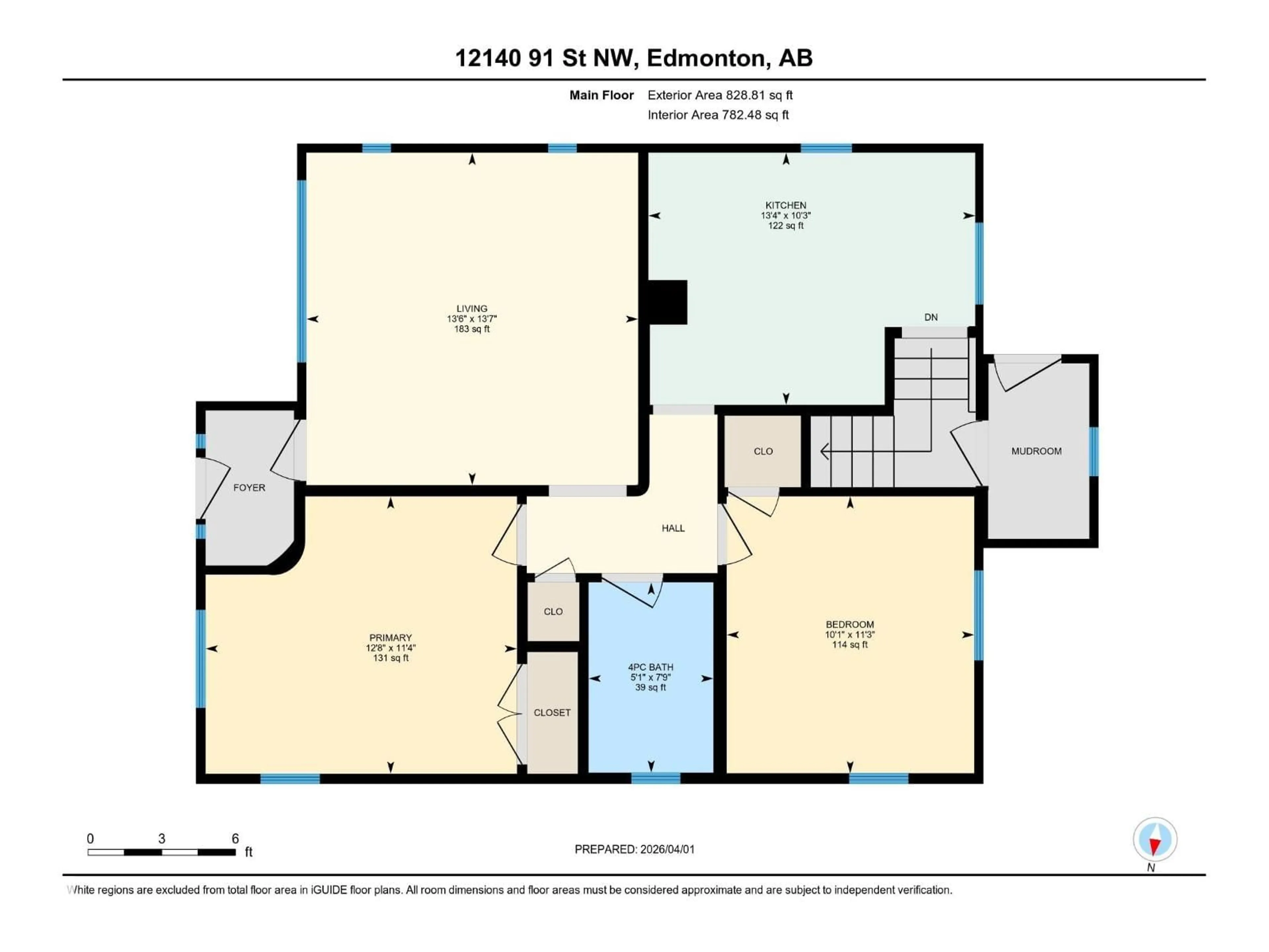 Floor plan for 12140 91 ST, Edmonton Alberta T5B4C1