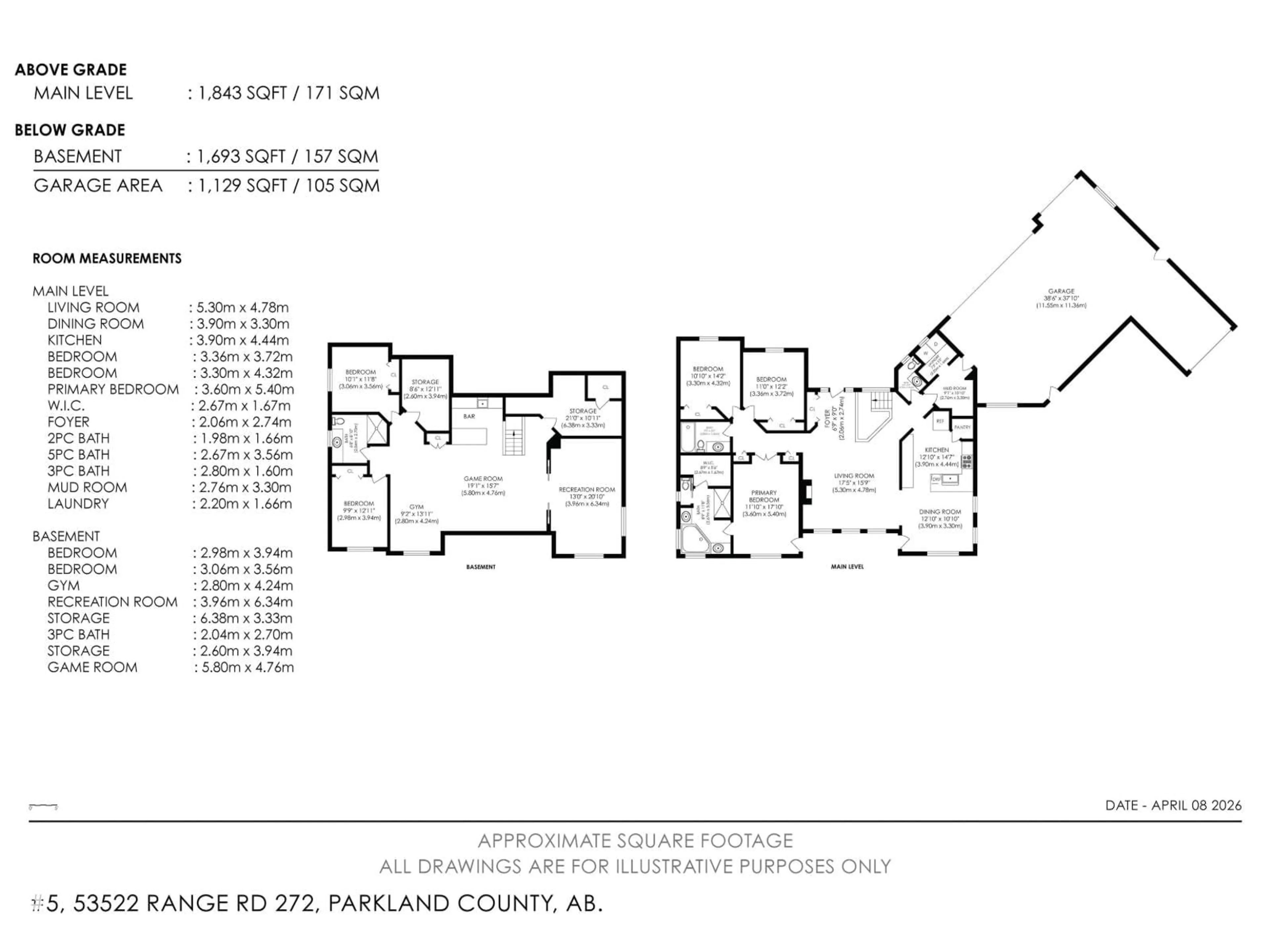 Floor plan for 53522 - 5 RGE ROAD 272, Rural Parkland County Alberta T7X3N2