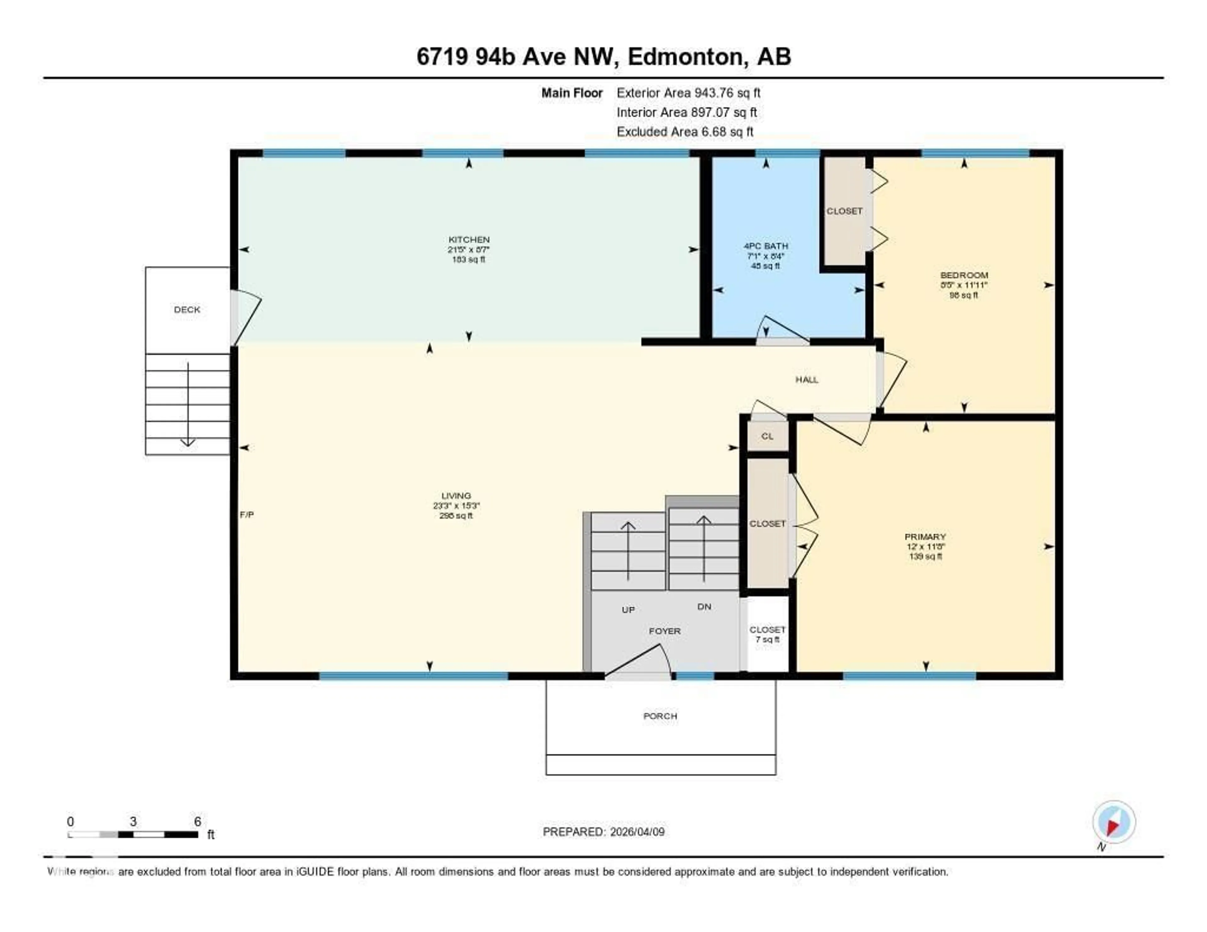 Floor plan for NW - 6719 94B AV, Edmonton Alberta T6B0Z5