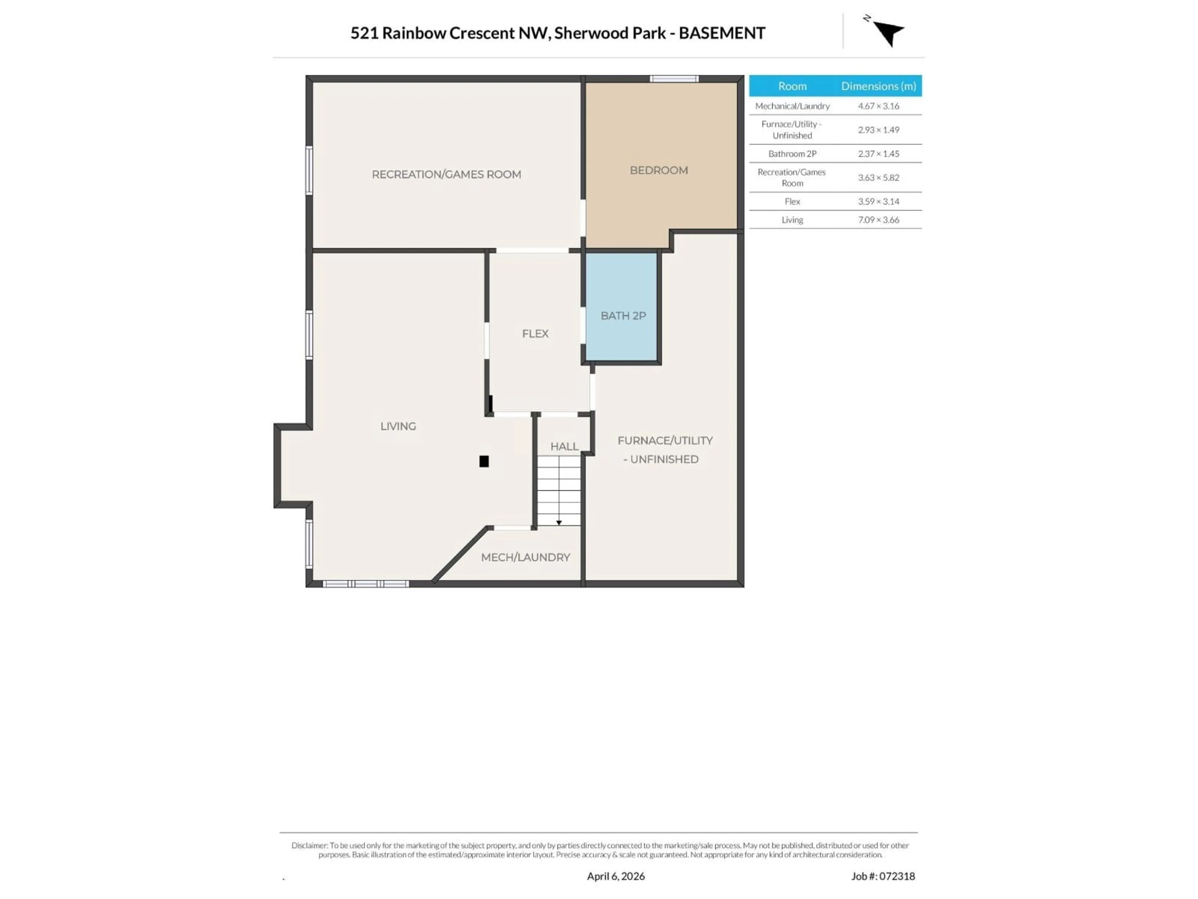 Floor plan for 521 RAINBOW CR, Sherwood Park Alberta T8A5M8