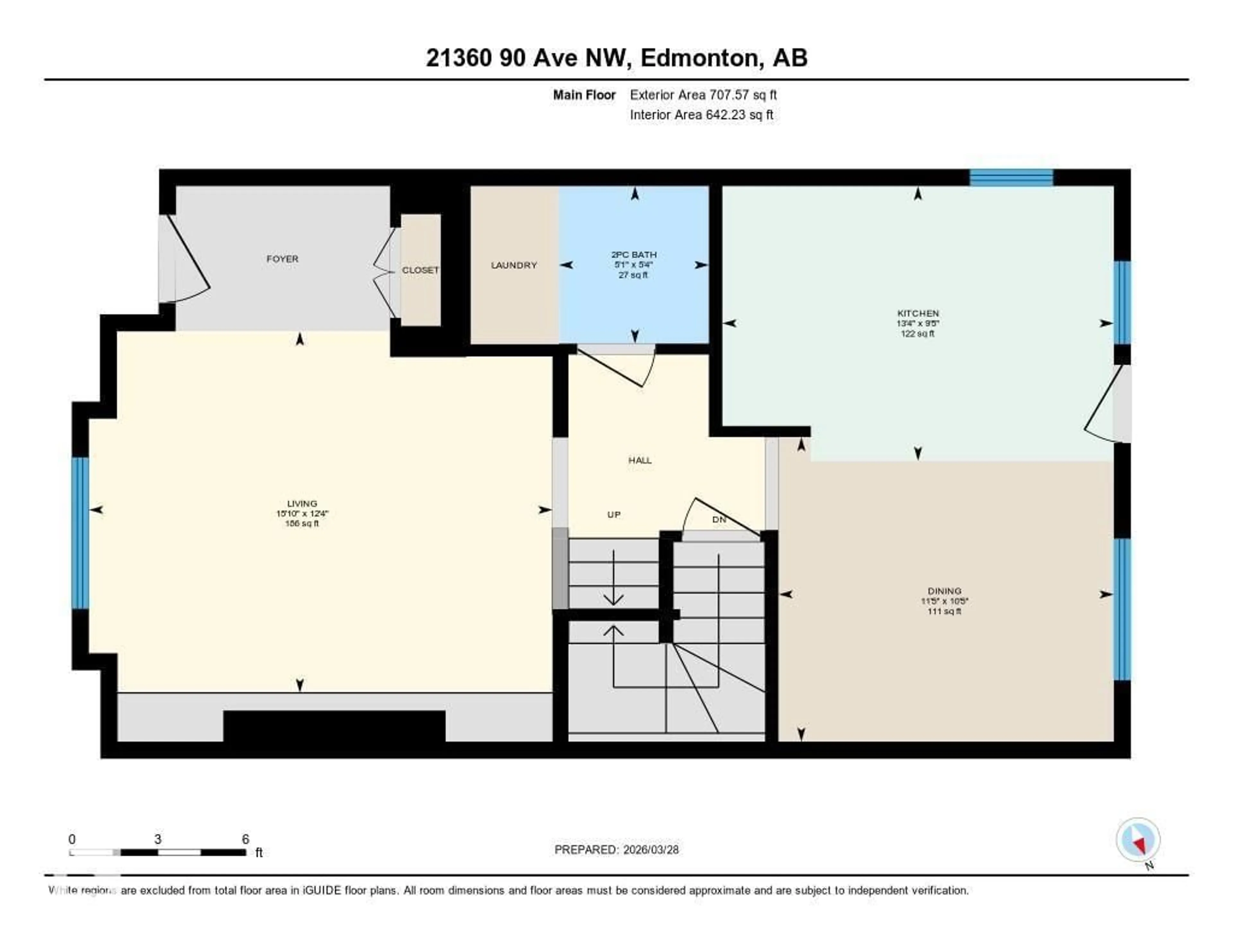 Floor plan for 21360 90 AV, Edmonton Alberta T5T6Y8