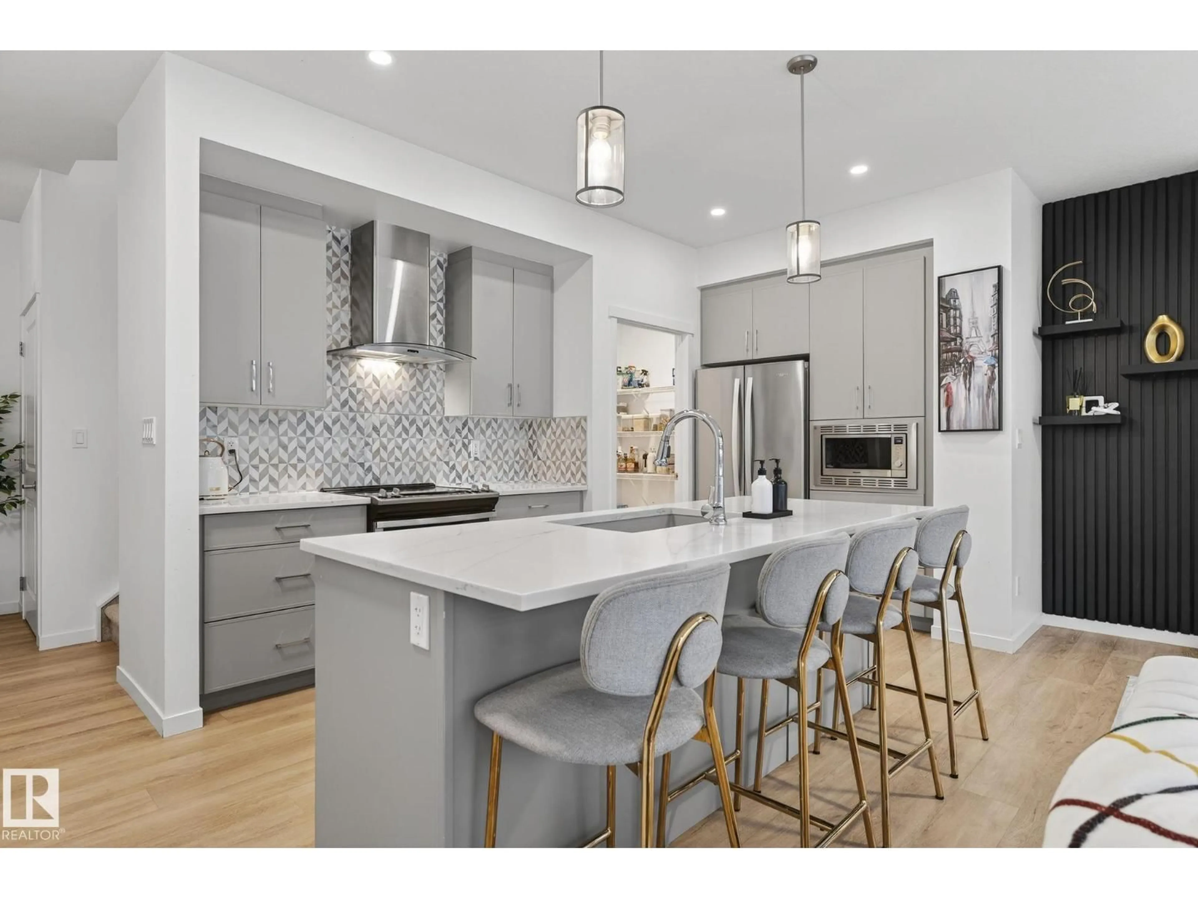 Open concept kitchen, ceramic/tile floor for NW - 1091 SECORD PM, Edmonton Alberta T5T7A7