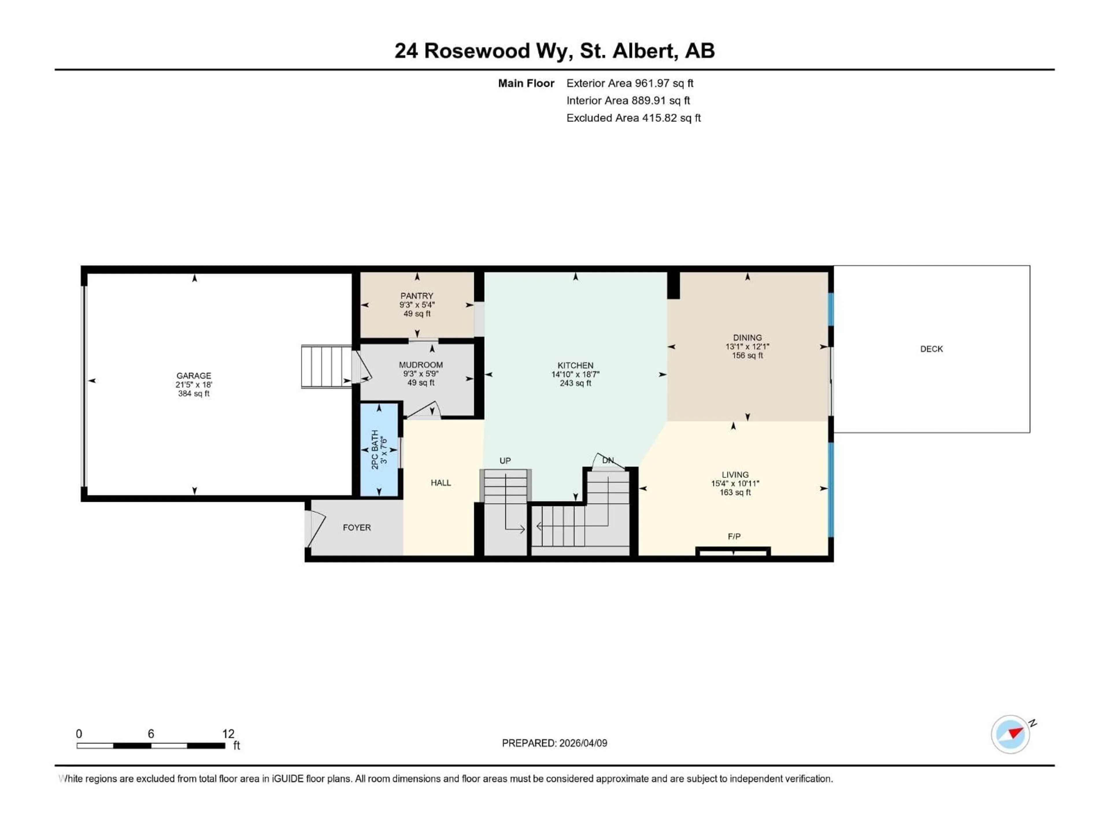 Floor plan for 24 ROSEWOOD WY, St. Albert Alberta T8N7Y8