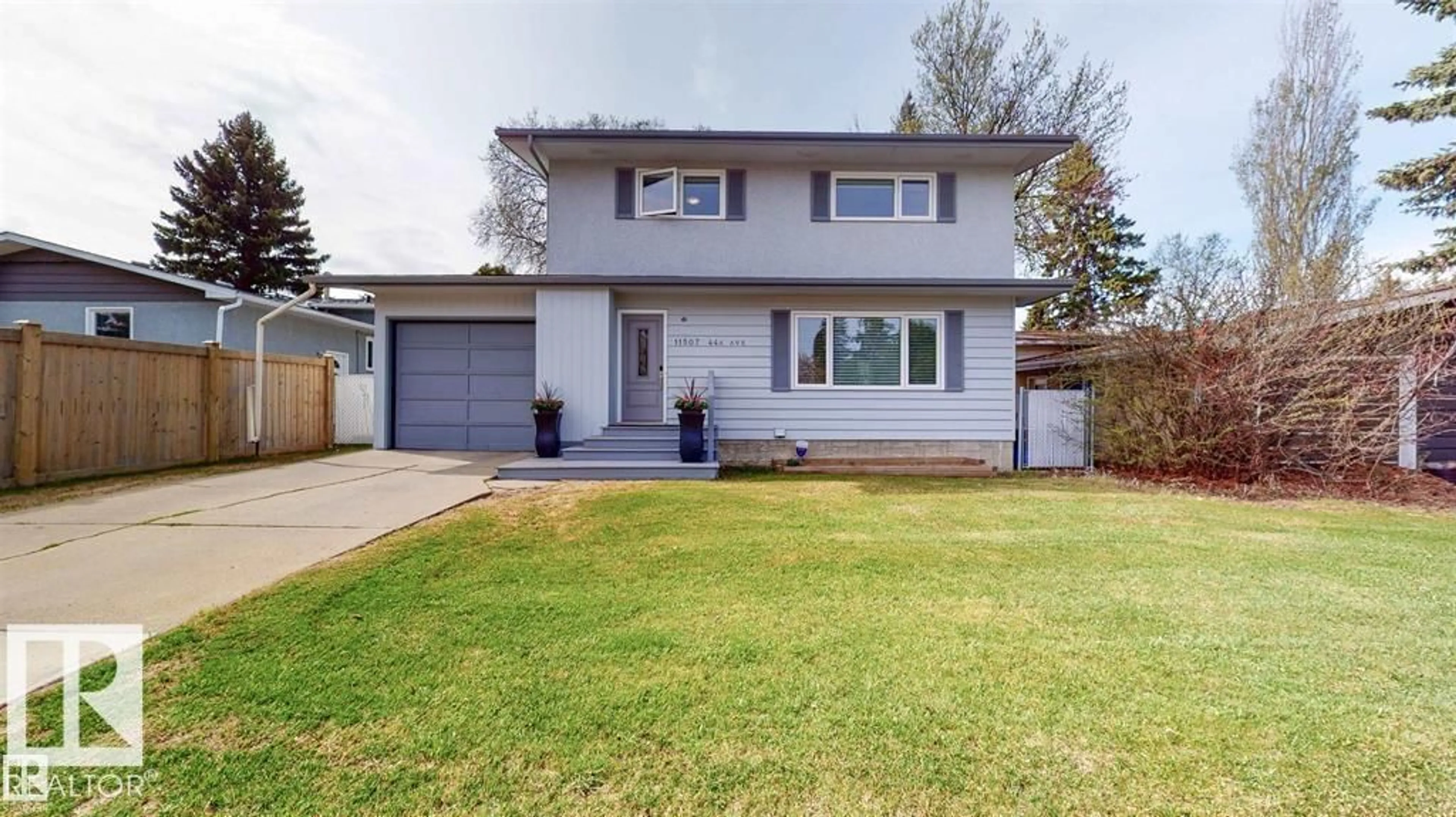Home with vinyl exterior material, street for NW - 11507 44A AV, Edmonton Alberta T6J1A2