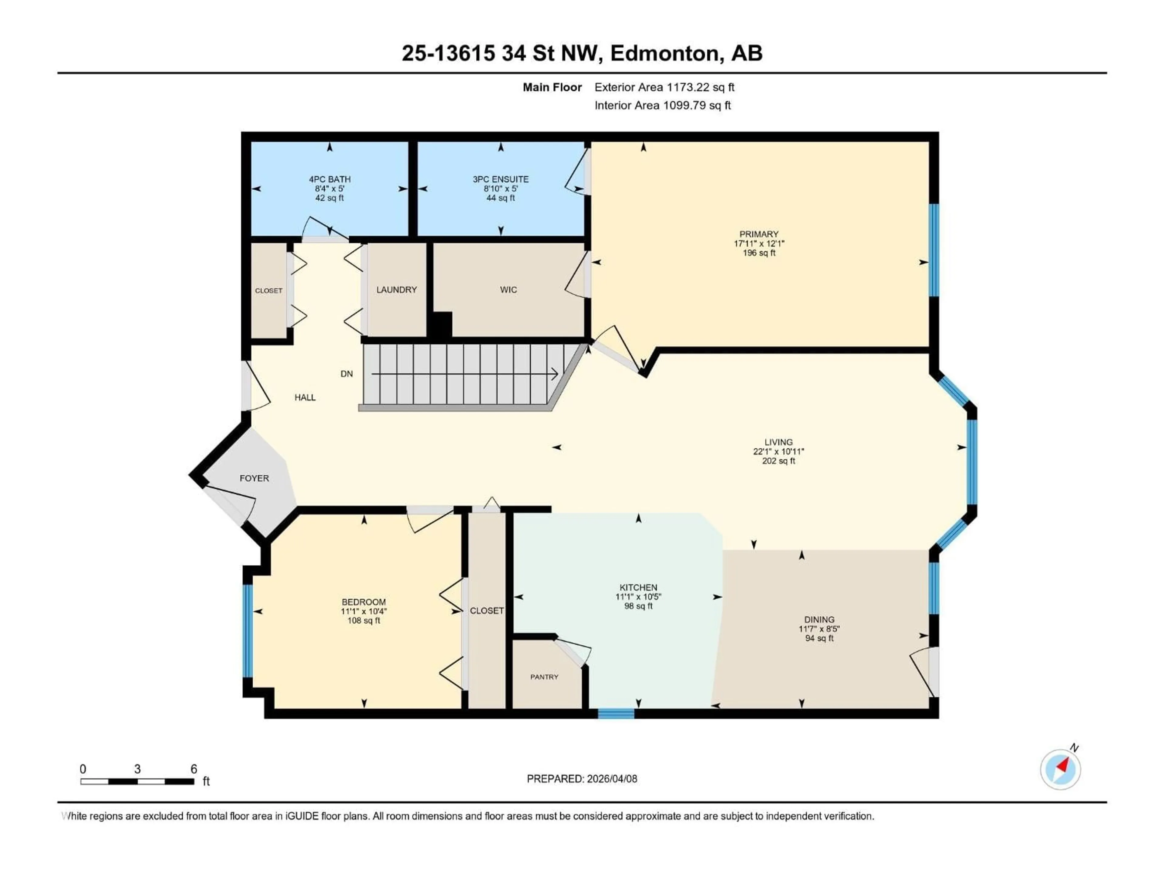 Floor plan for #25 - 13615 34 ST, Edmonton Alberta T5A0B3