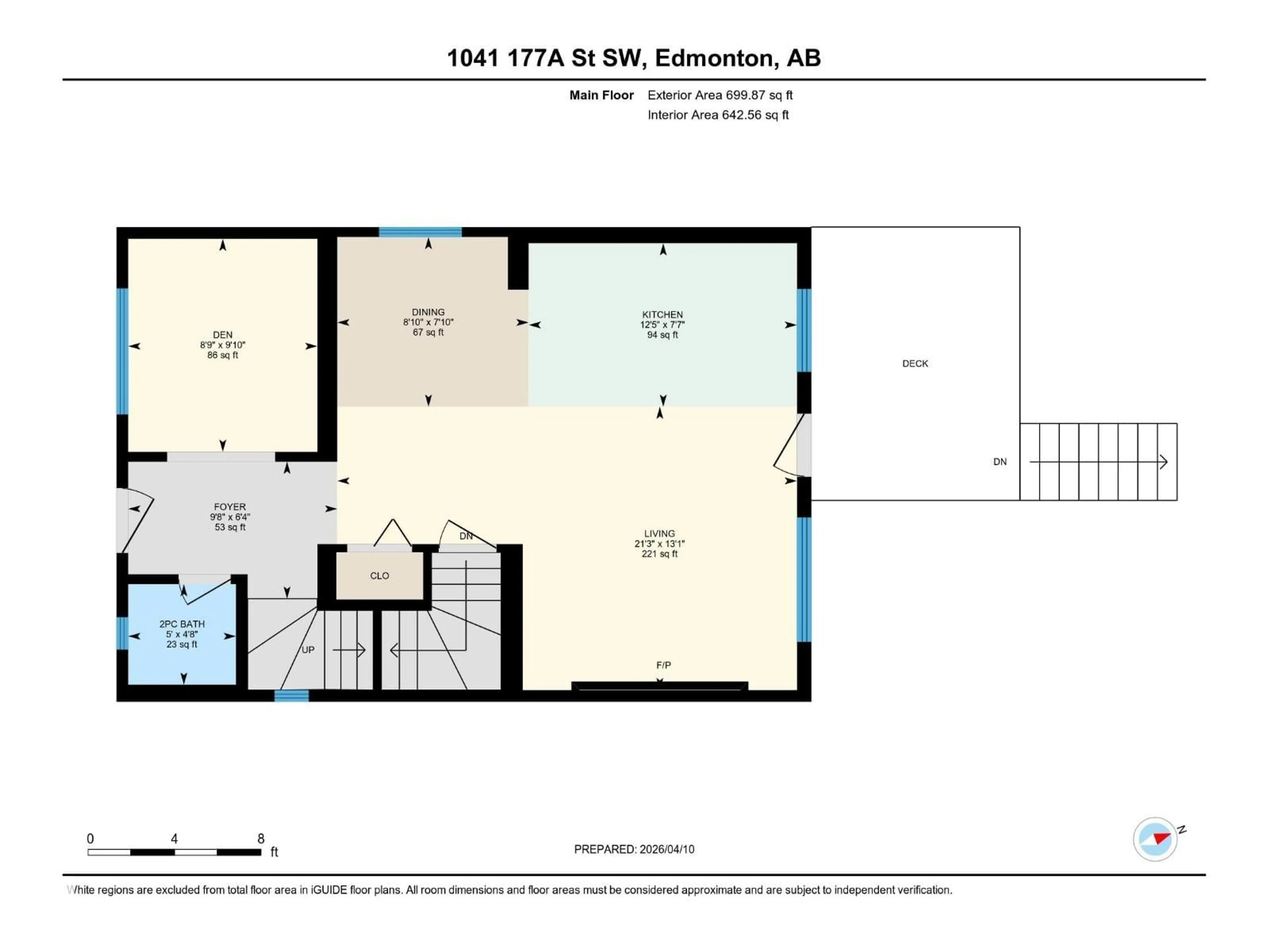 Floor plan for SW - 1041 177A ST, Edmonton Alberta T6W2A1